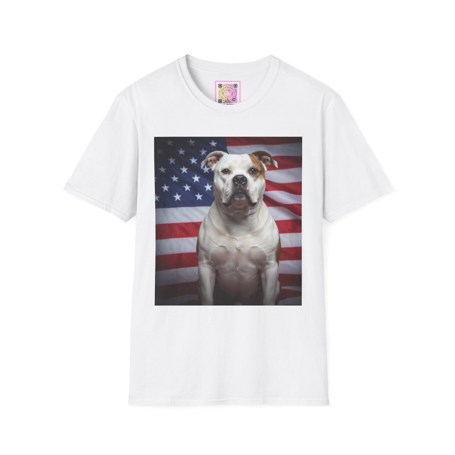Patriotic T-Shirt — American Flag Dog Tee