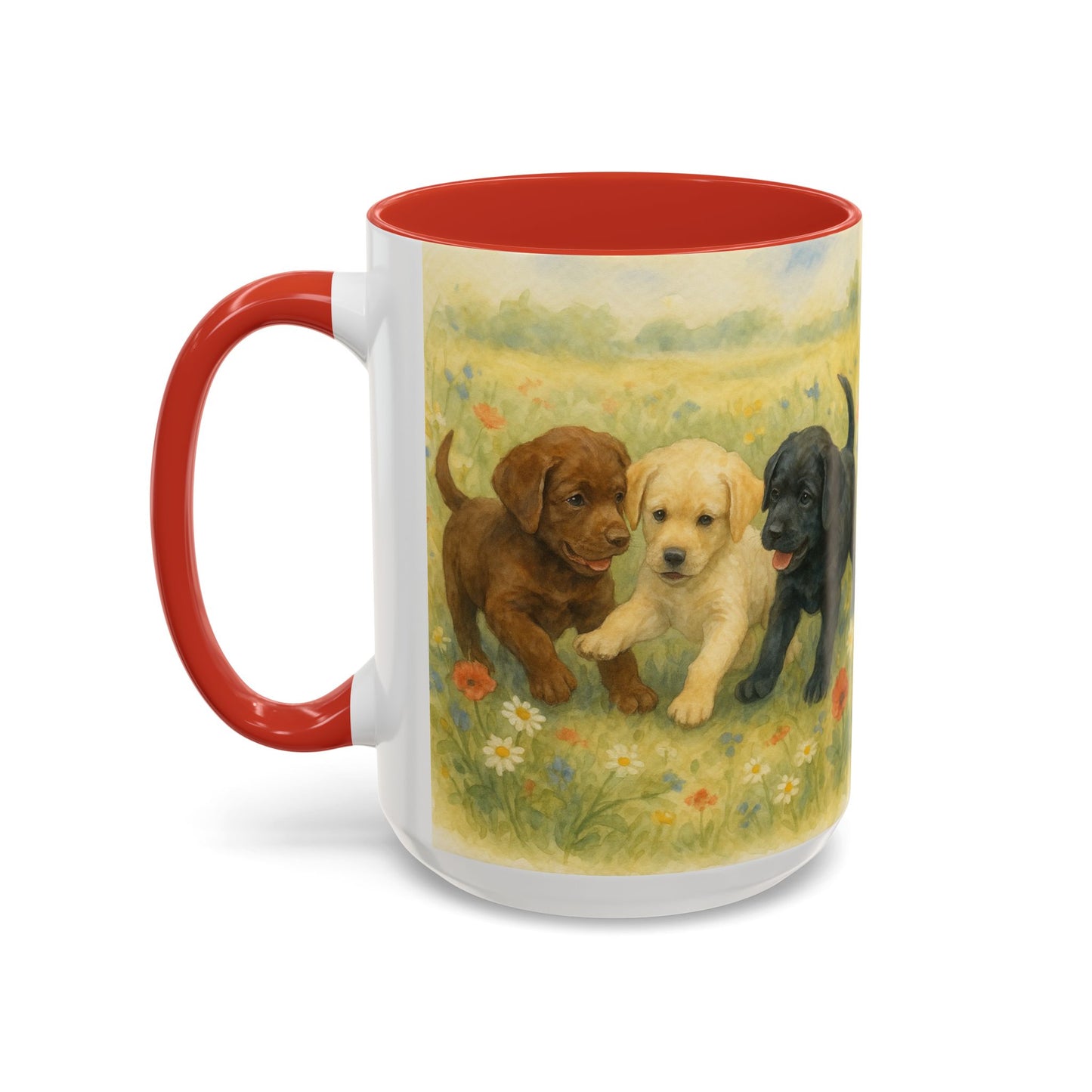 Labrador Retriever puppies Accent Mug – Ceramic Coffee Cup