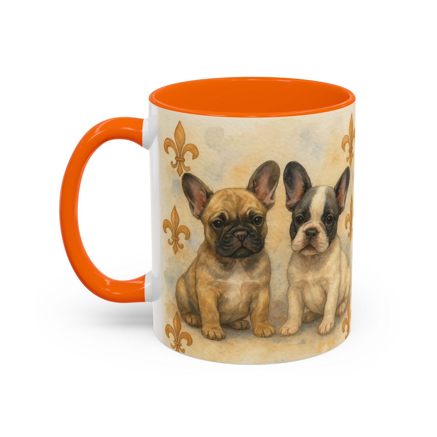 French Bulldog puppies Accent Coffee Mug - Perfect Gift for Dog Lovers