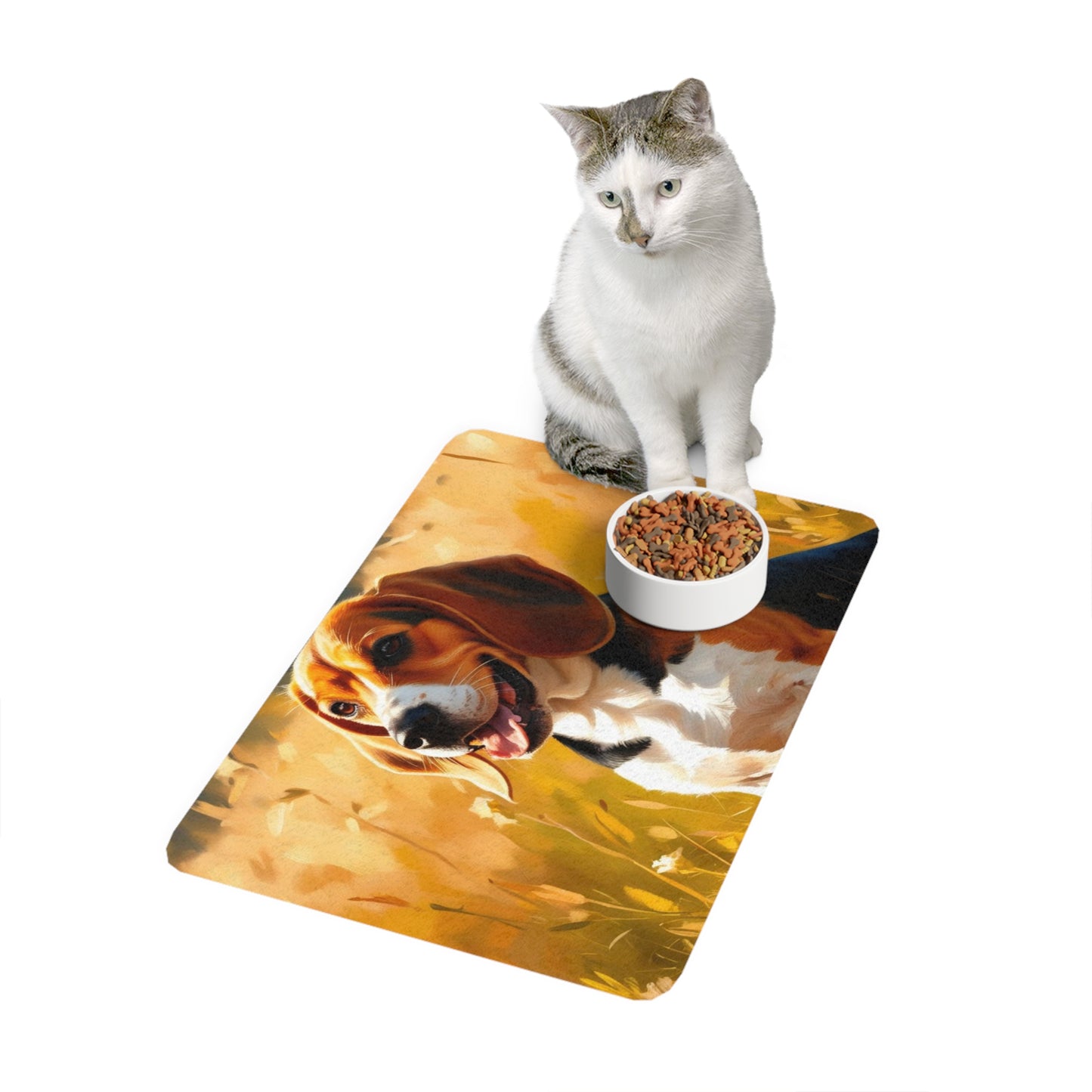 Pet Food Mat (12x18) - Beagle