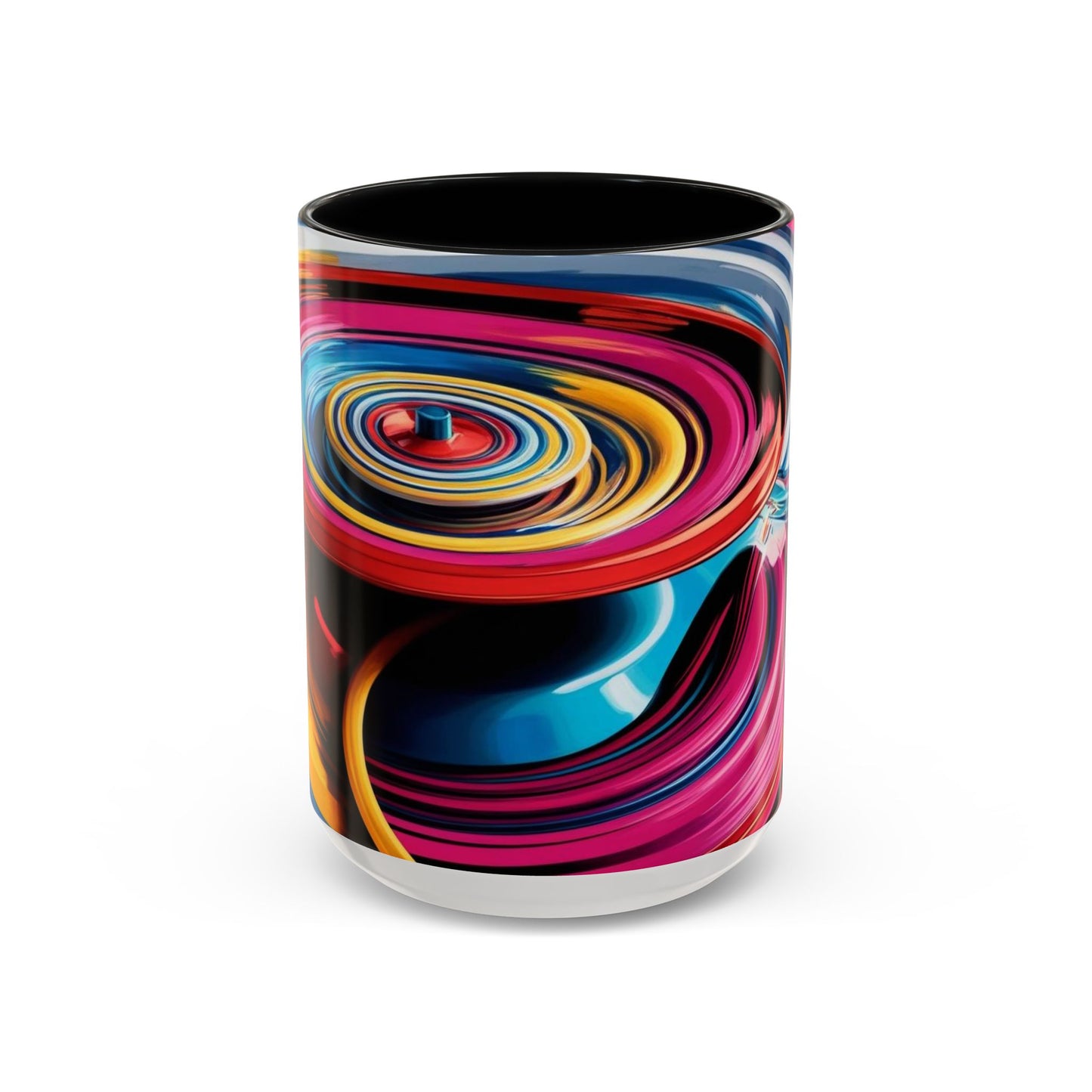 Optical Illusion Accent Mug – Ceramic Coffee Cup