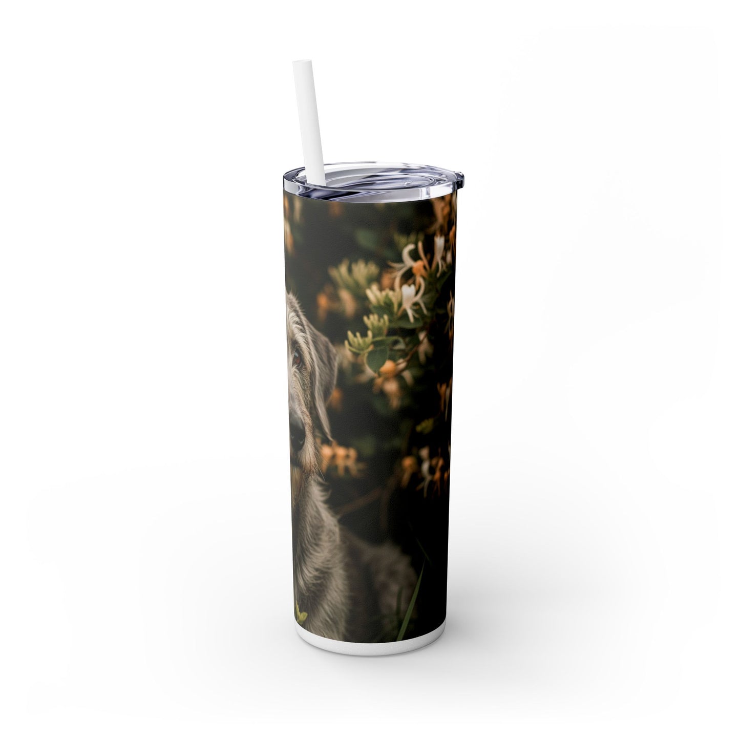 Otterhound Skinny Tumbler with Straw, 20oz