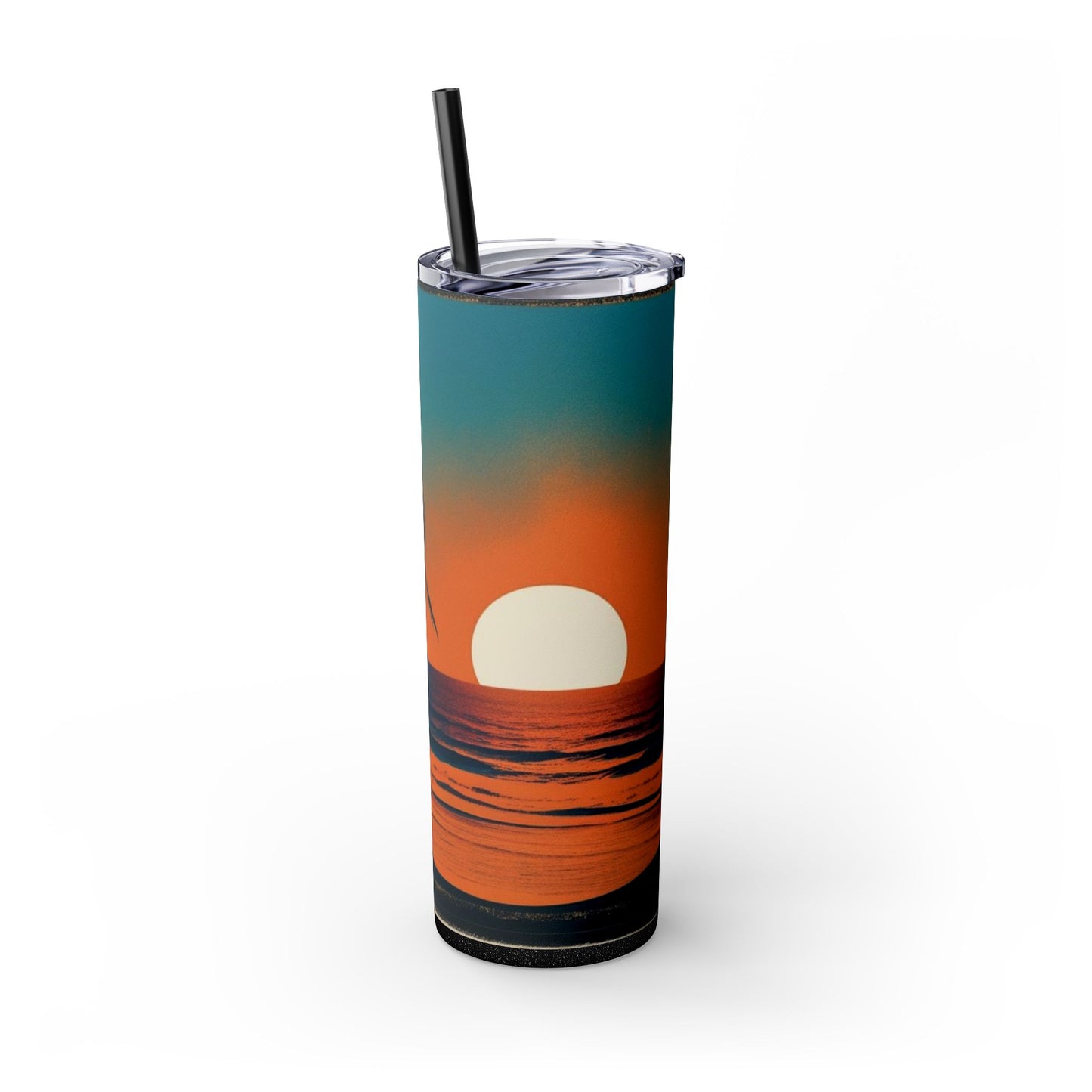 Brilliant Sunrise Skinny Tumbler with Straw, 20oz