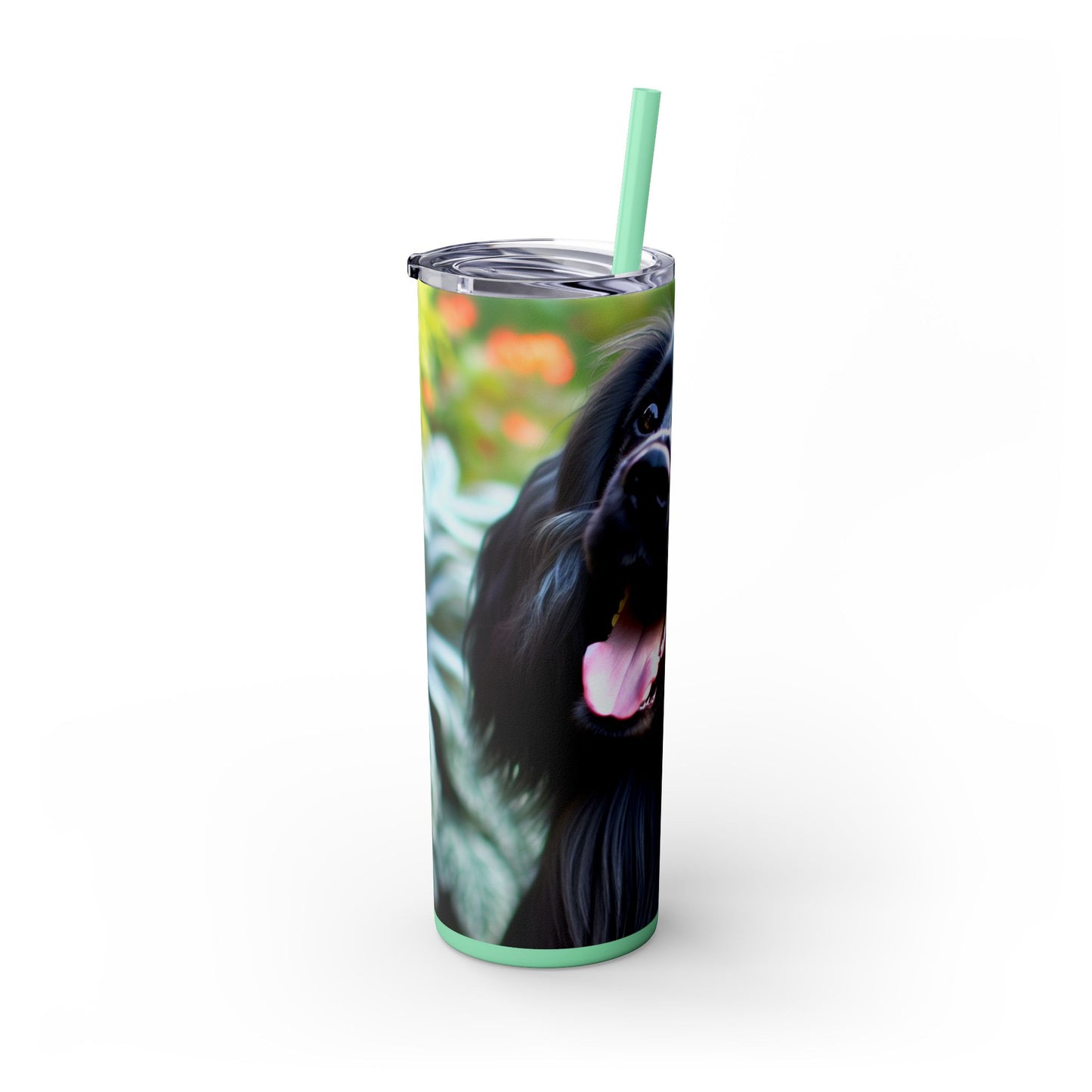 Blue Picardy Spaniel Tumbler with Straw, 20oz