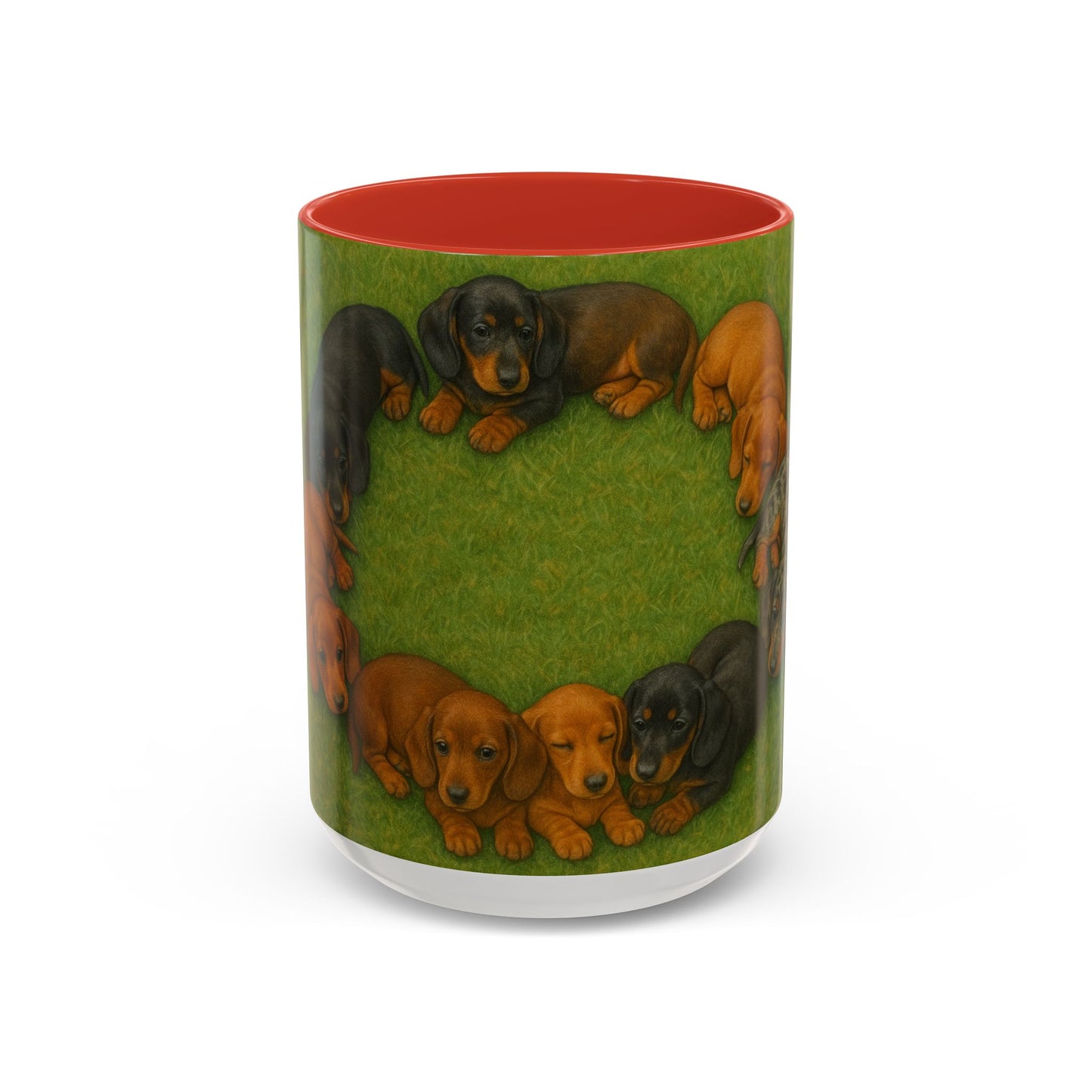 Dachshund puppies Accent Coffee Mug - Perfect Gift for Dog Lovers
