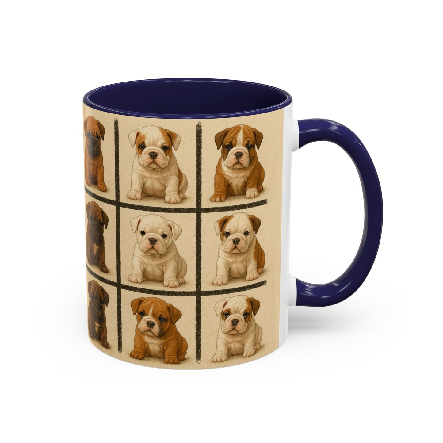 Bulldog puppies Accent Coffee Mug - Perfect Gift for Dog Lovers