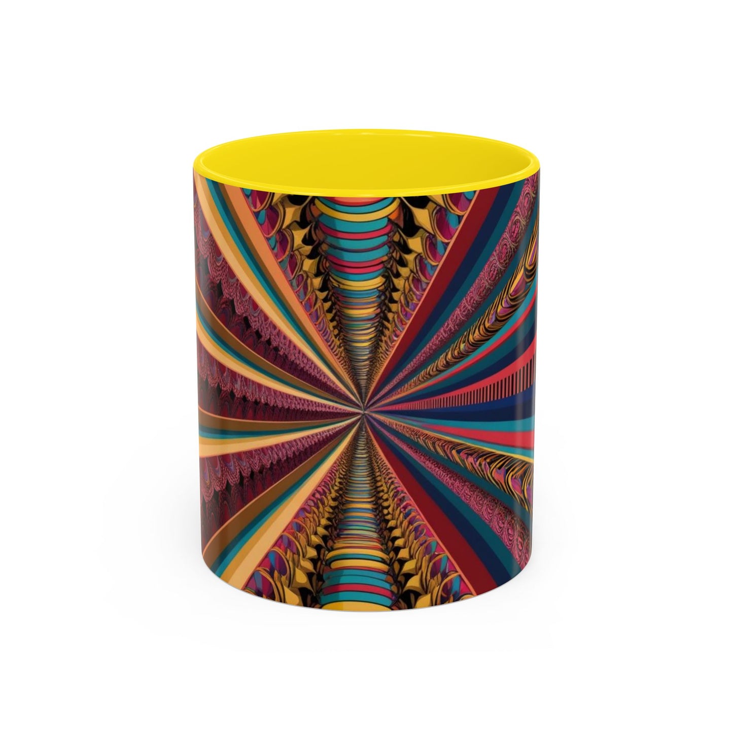 Optical Illusion Accent Mug – Ceramic Coffee Cup