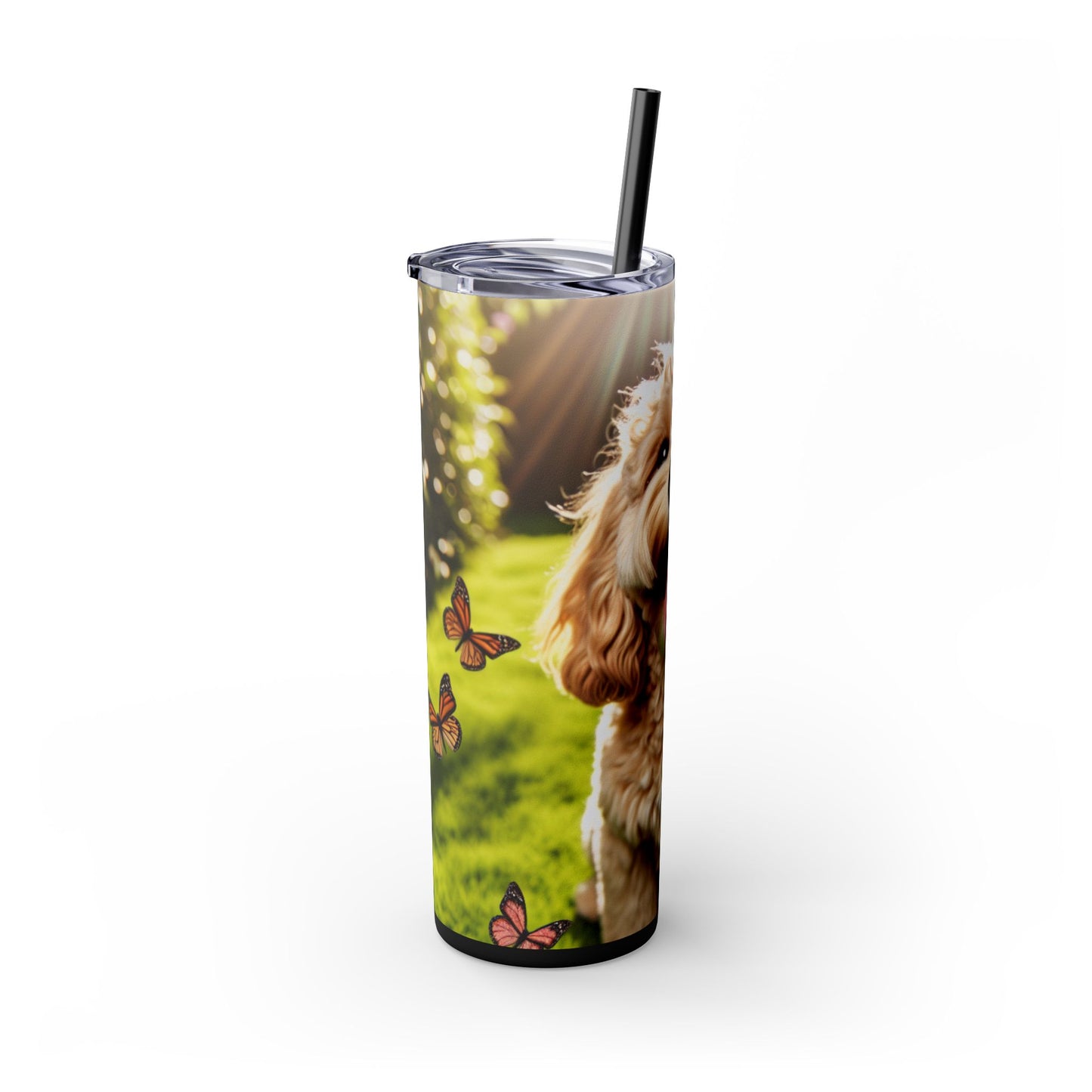 Skinny Tumbler with Straw – 20 oz Stainless Steel Cup