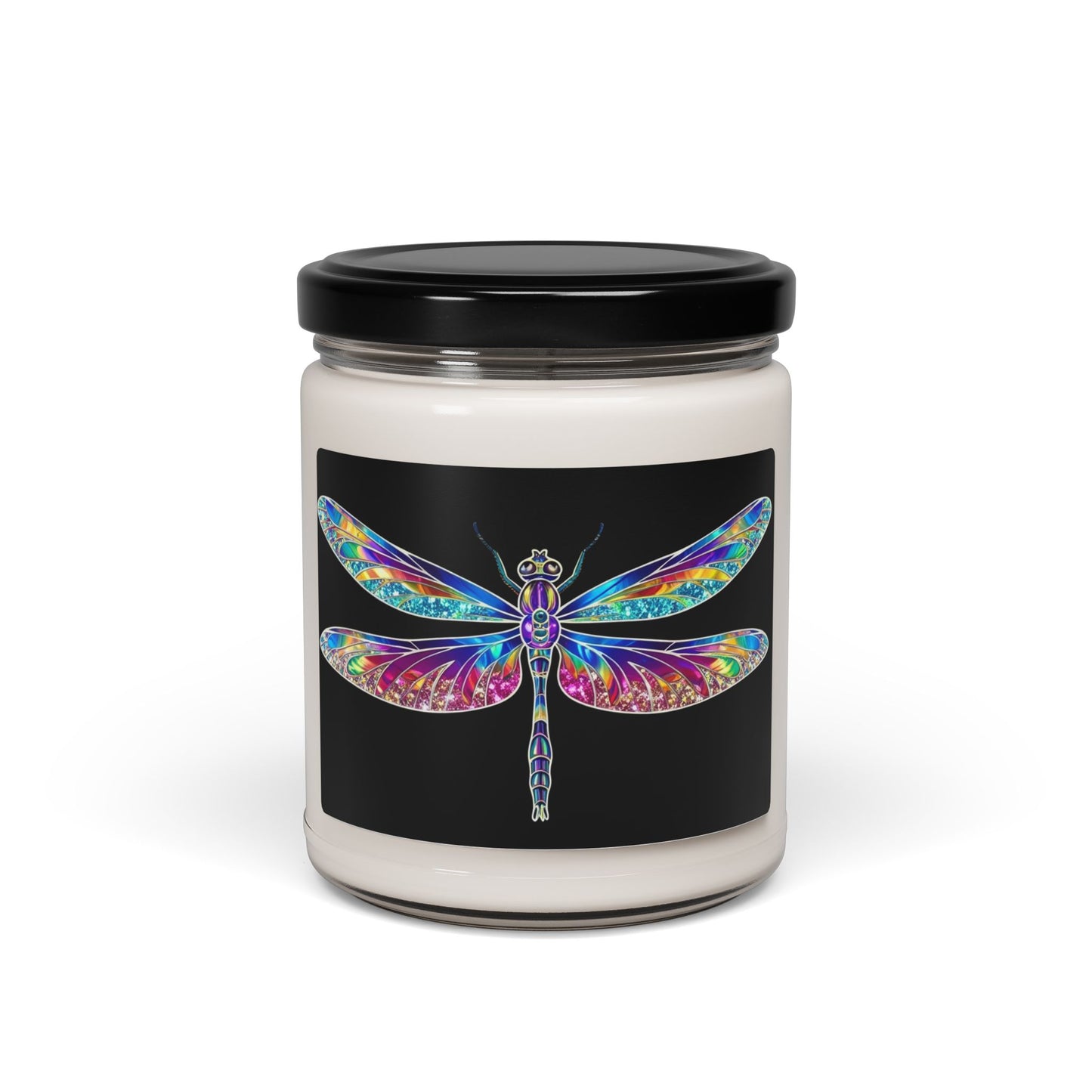 Glittery Psychedelic Dragonfly- Scented Soy Candle, 9oz