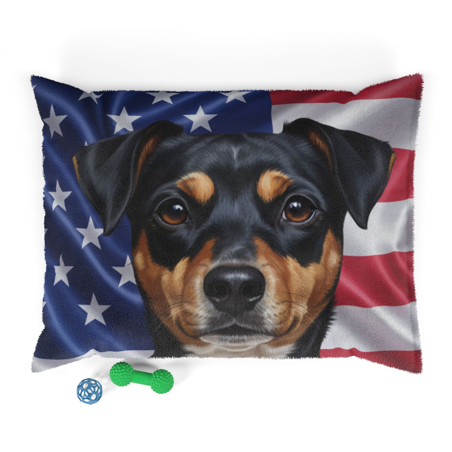 Teddy Roosevelt Terrier Patriotic Pet Bed