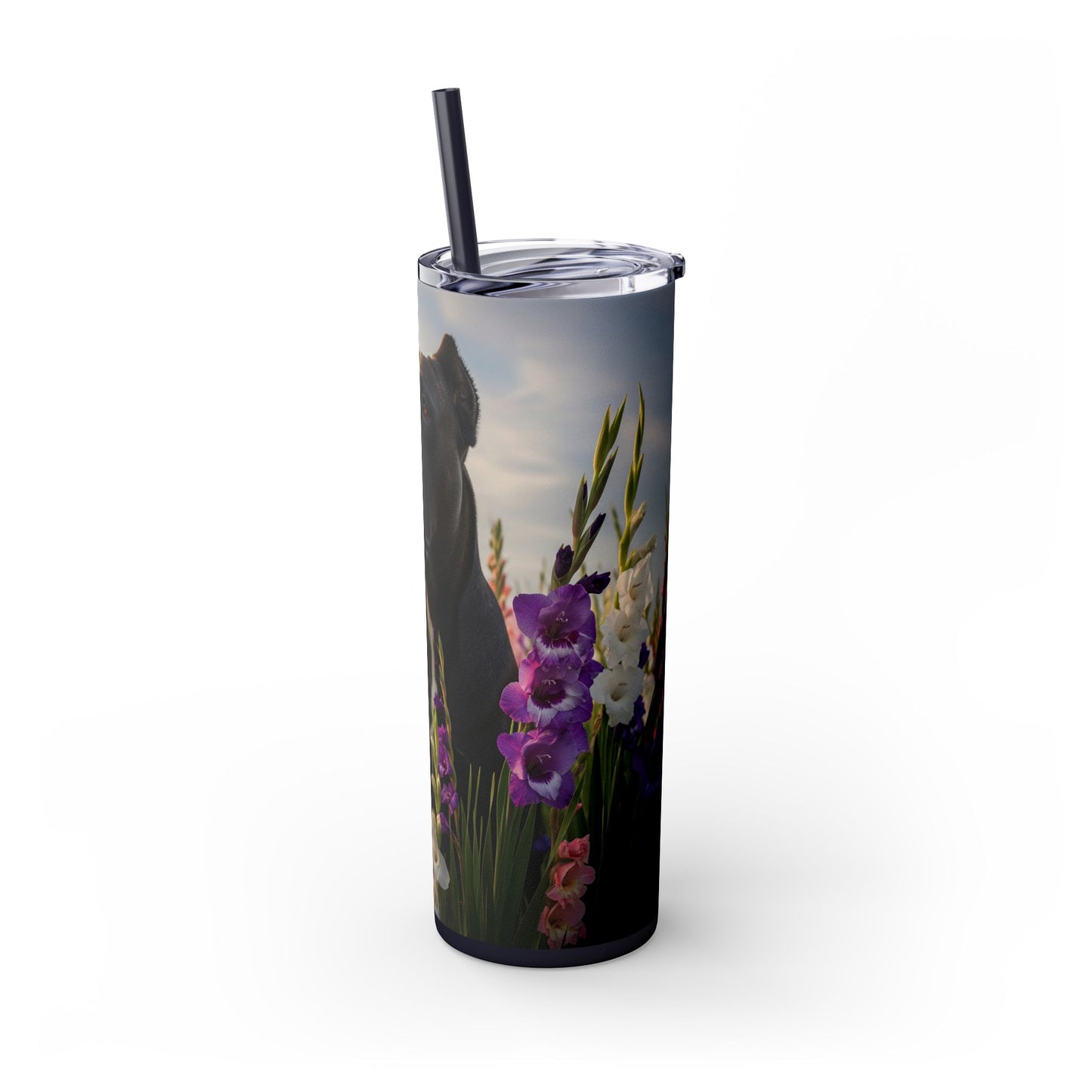 Cane Corso Skinny Tumbler with Straw, 20oz