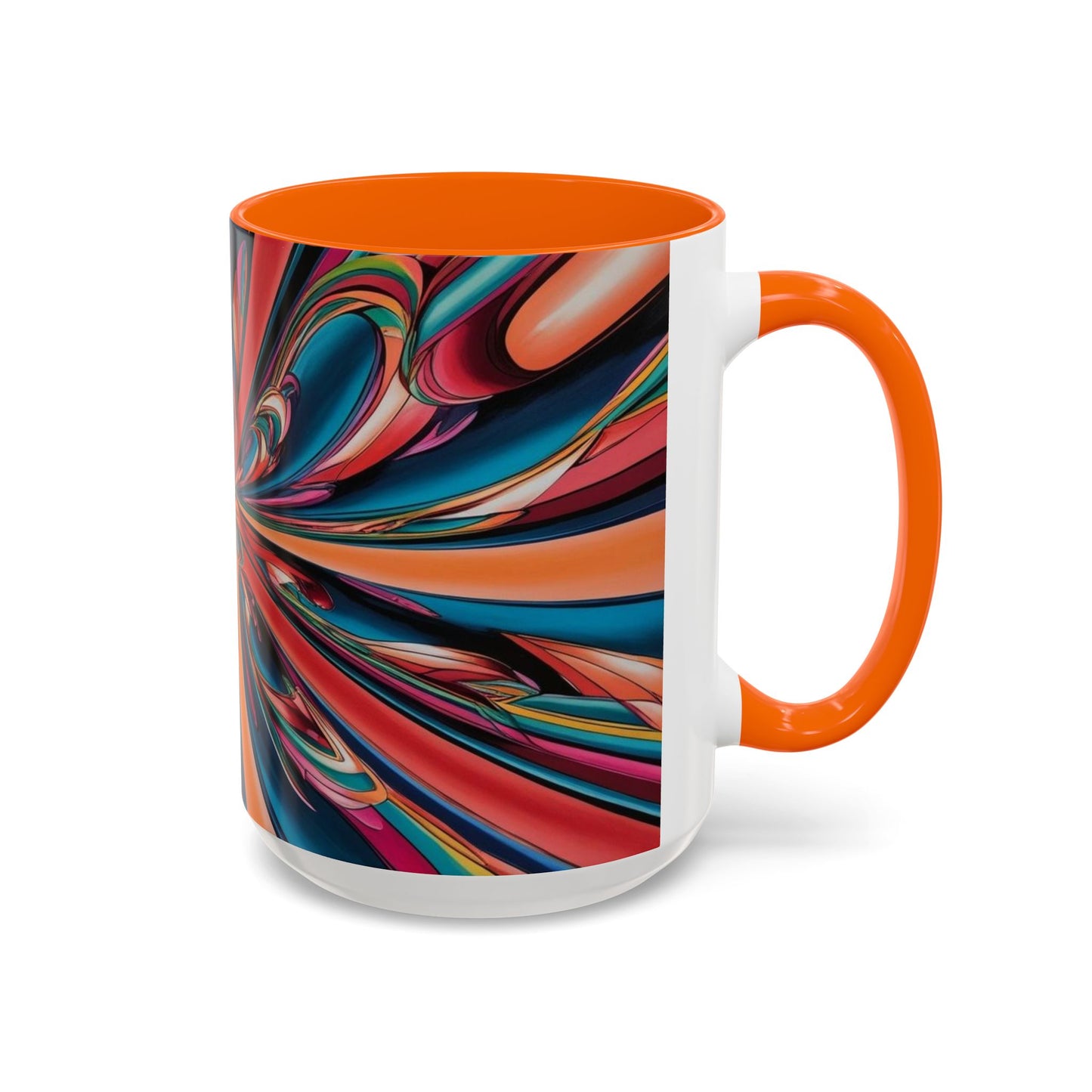 Optical Illusion Accent Mug – Ceramic Coffee Cup