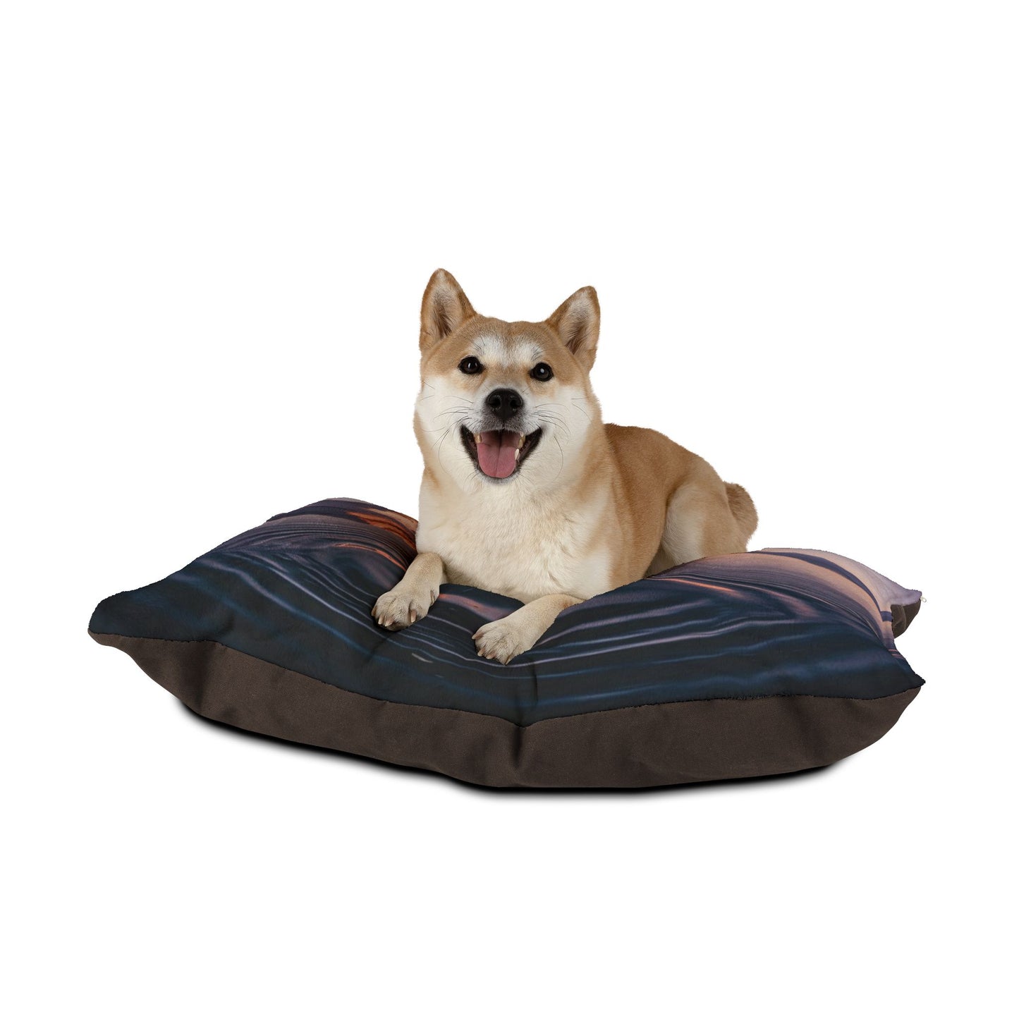 Ripple in a Snowy Mountain Lake Pet Bed
