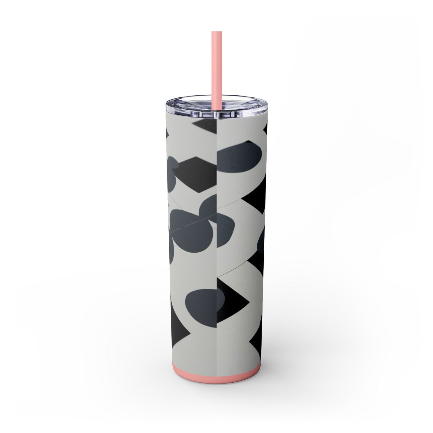 Optical Illusion Skinny Tumbler with Straw, 20oz
