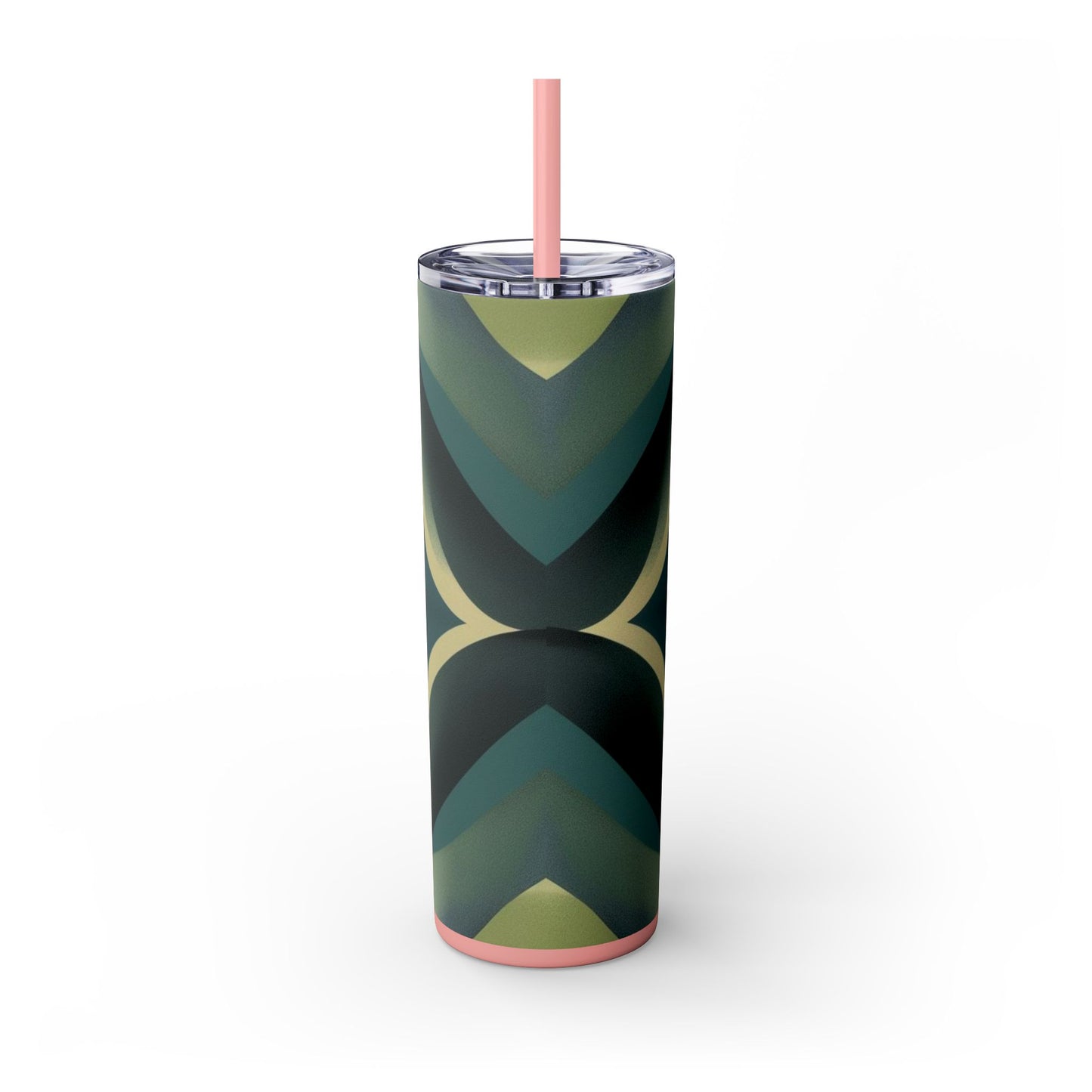 Optical Illusion Skinny Tumbler with Straw, 20oz