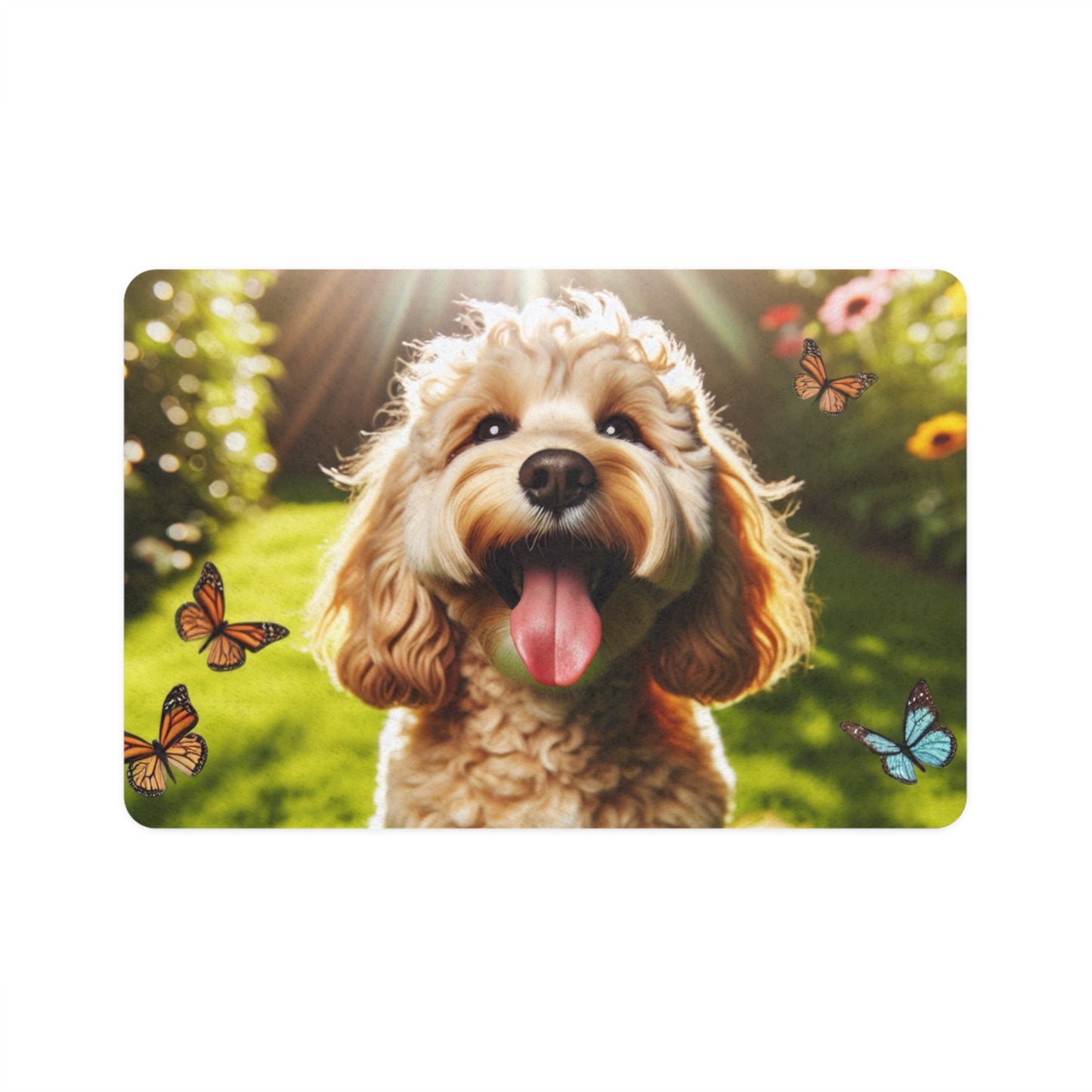 Tapis pour gamelle d'animal (12x18) - Cockapoo