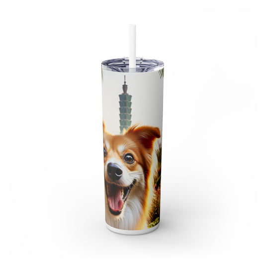 Taiwan Dog Tumbler with Straw, 20oz