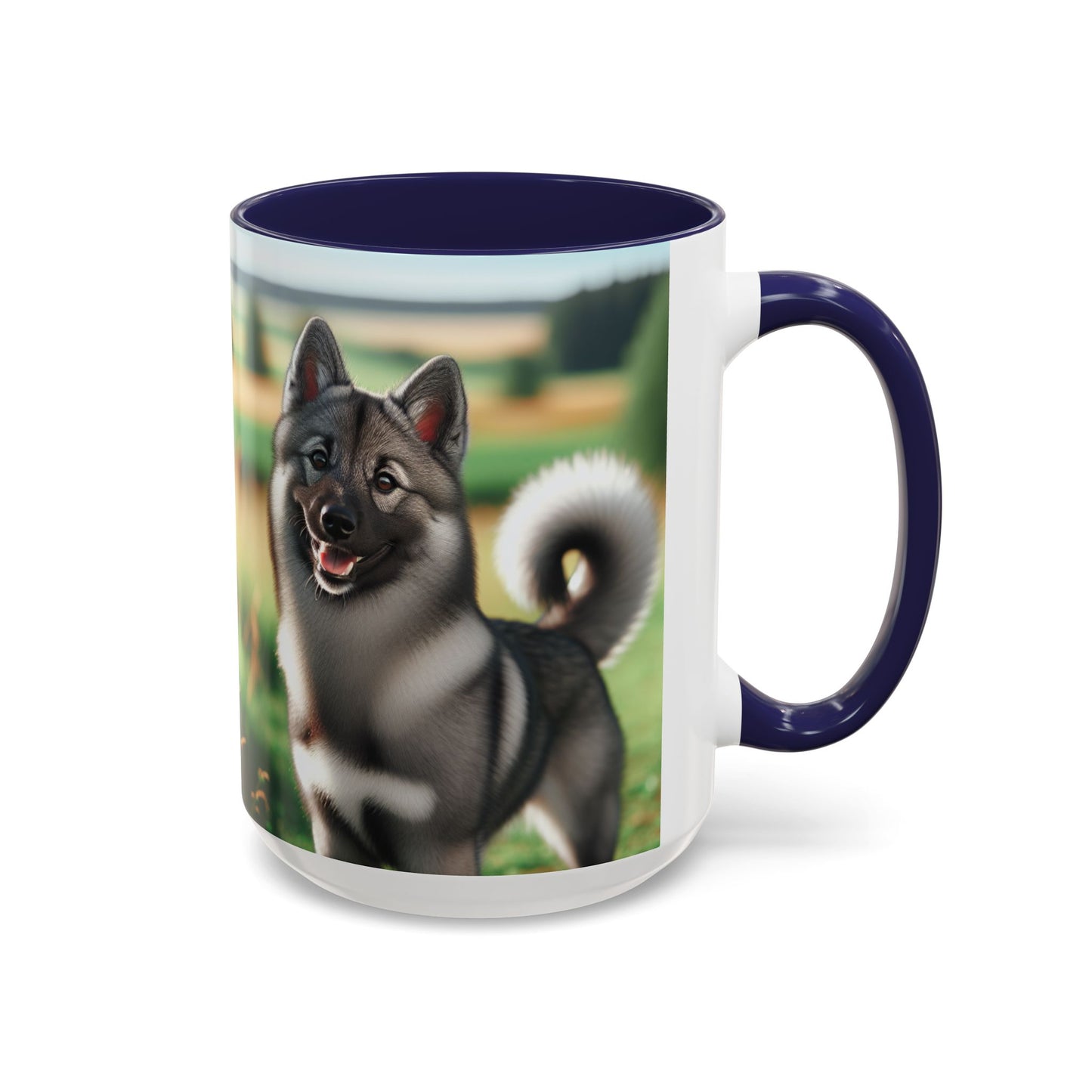 Norwegian Elkhound Accent Coffee Mug - Perfect Gift for Dog Lovers