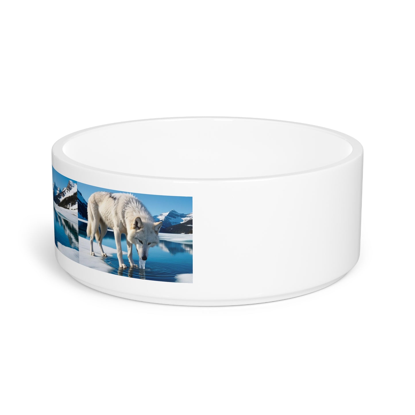 White Wolf Pet Bowl