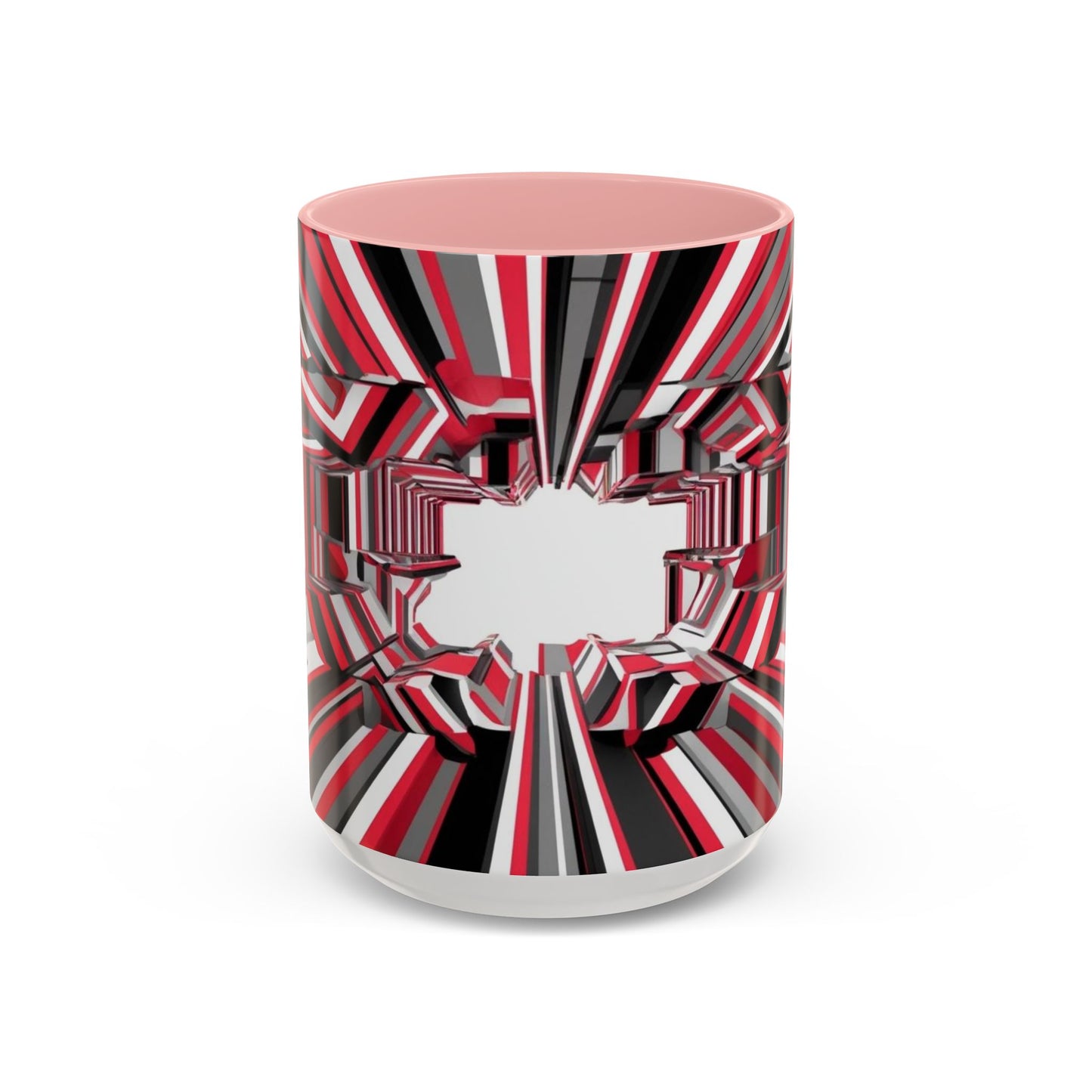 Optical Illusion Accent Mug – Ceramic Coffee Cup