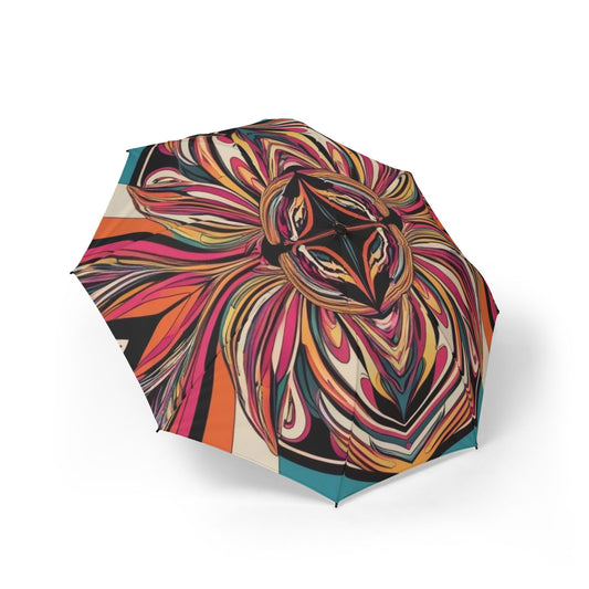 Optical Illusion Semi-Automatic Foldable Umbrella