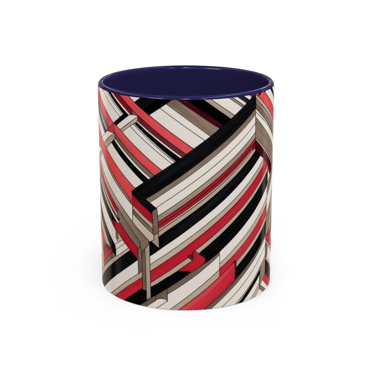 Optical Illusion Accent Mug – Ceramic Coffee Cup