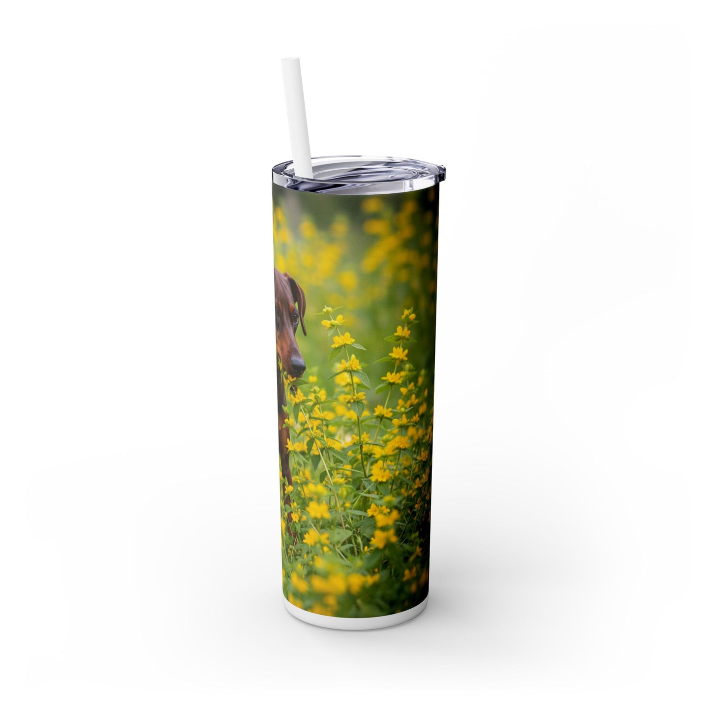 German Pinscher Tumbler with Straw, 20oz
