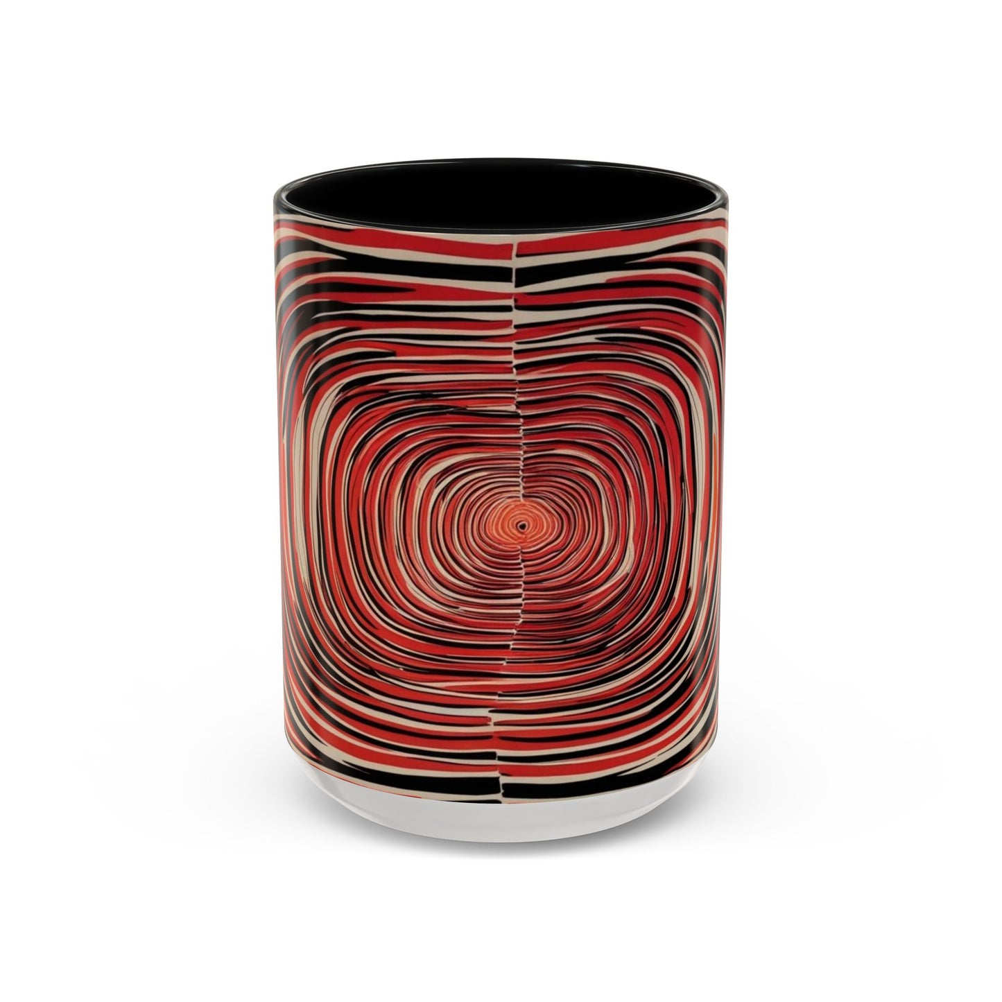 Optical Illusion Accent Mug – Ceramic Coffee Cup
