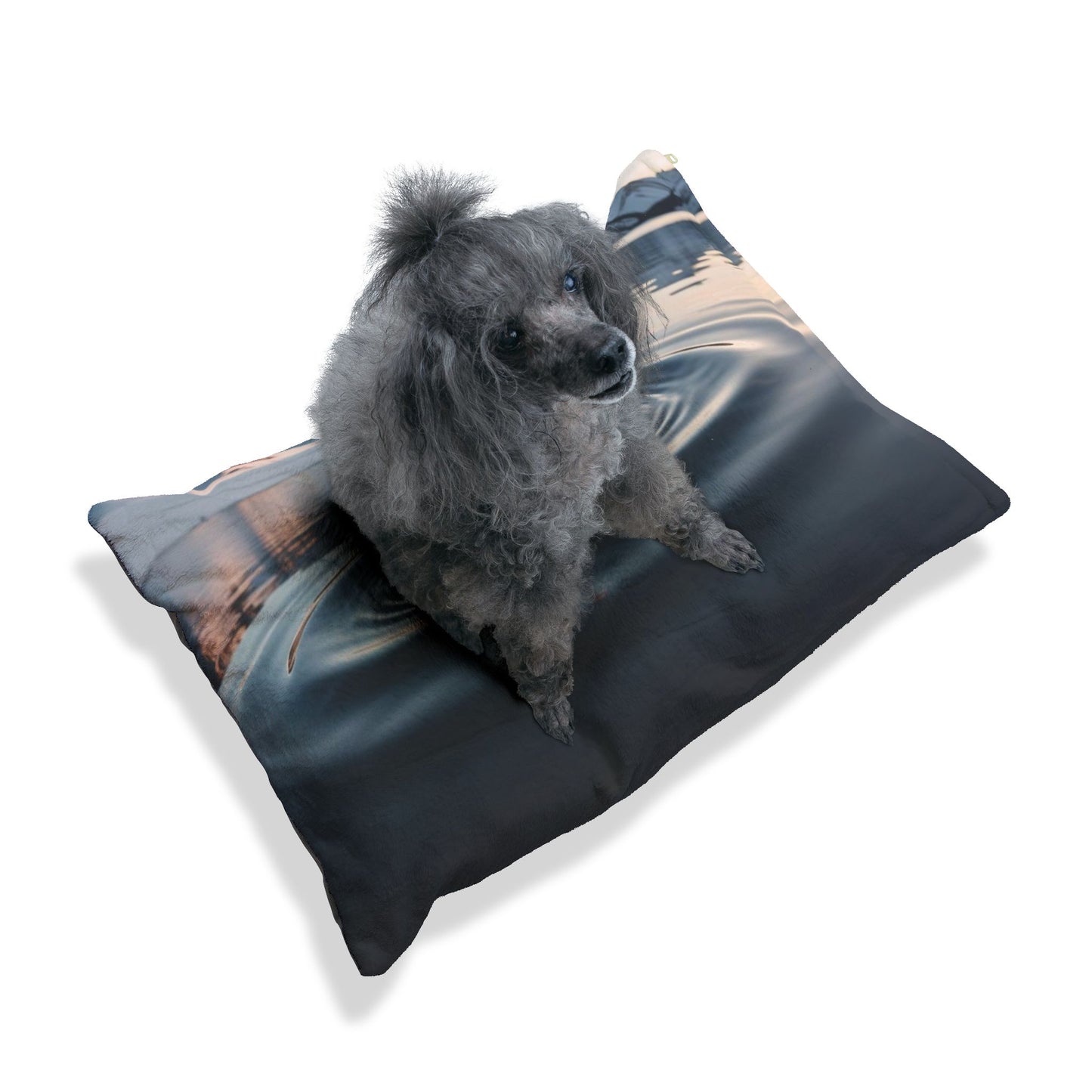 Ripple in a Snowy Mountain Lake Pet Bed