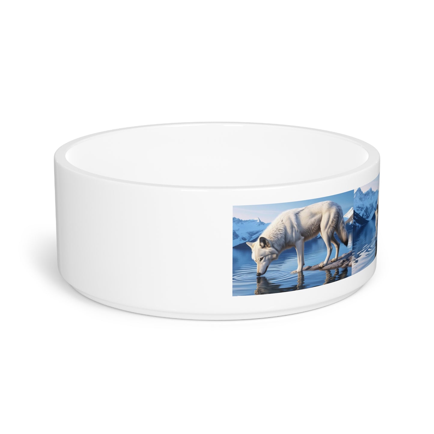 White Wolf Pet Bowl