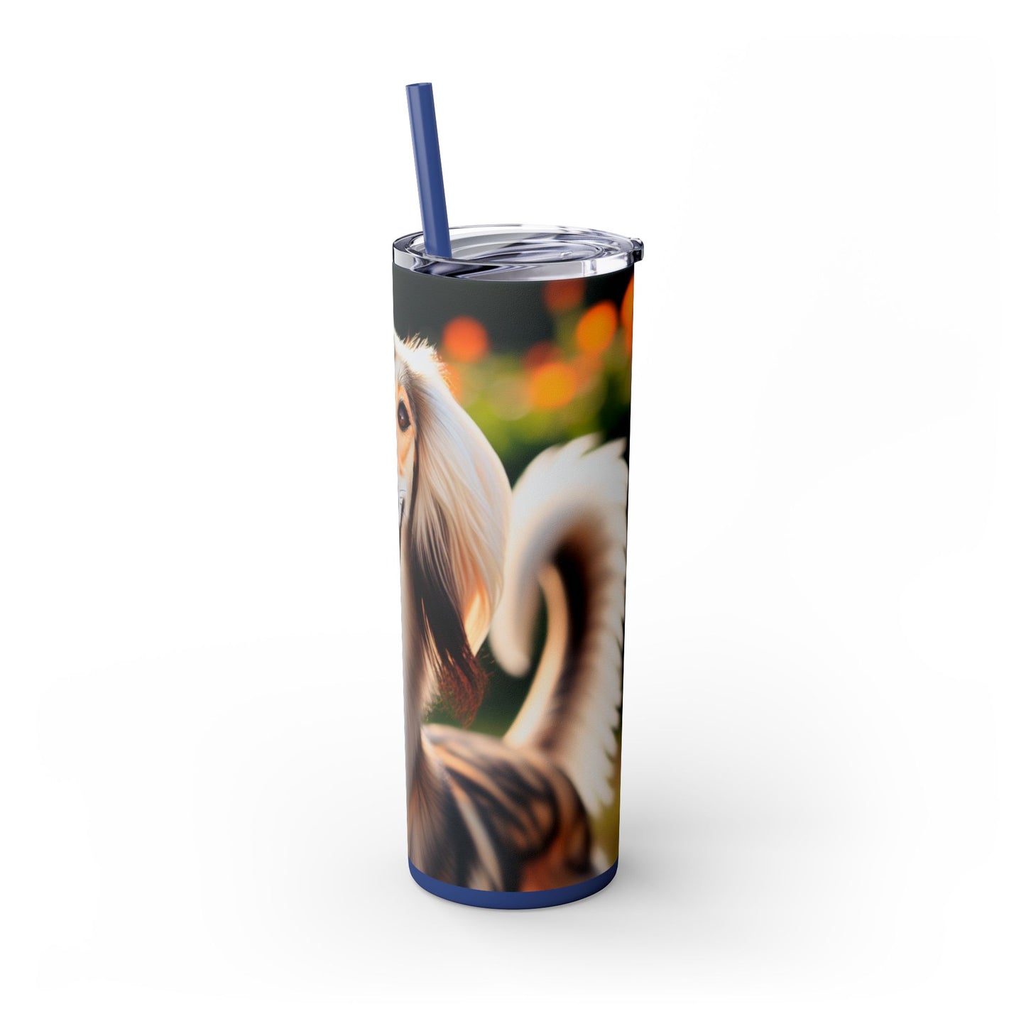 Saluki Skinny Tumbler with Straw, 20oz