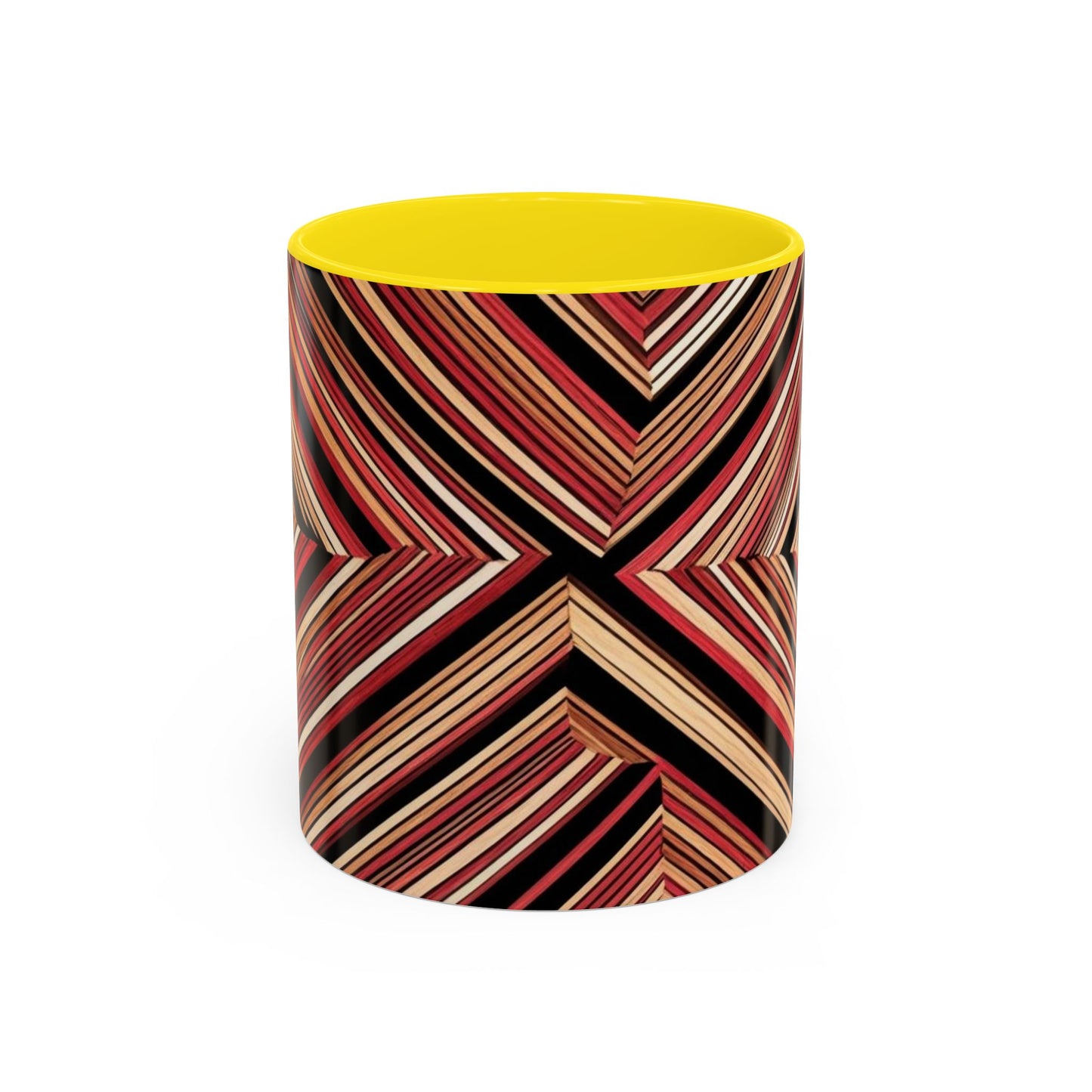 Optical Illusion Accent Mug – Ceramic Coffee Cup