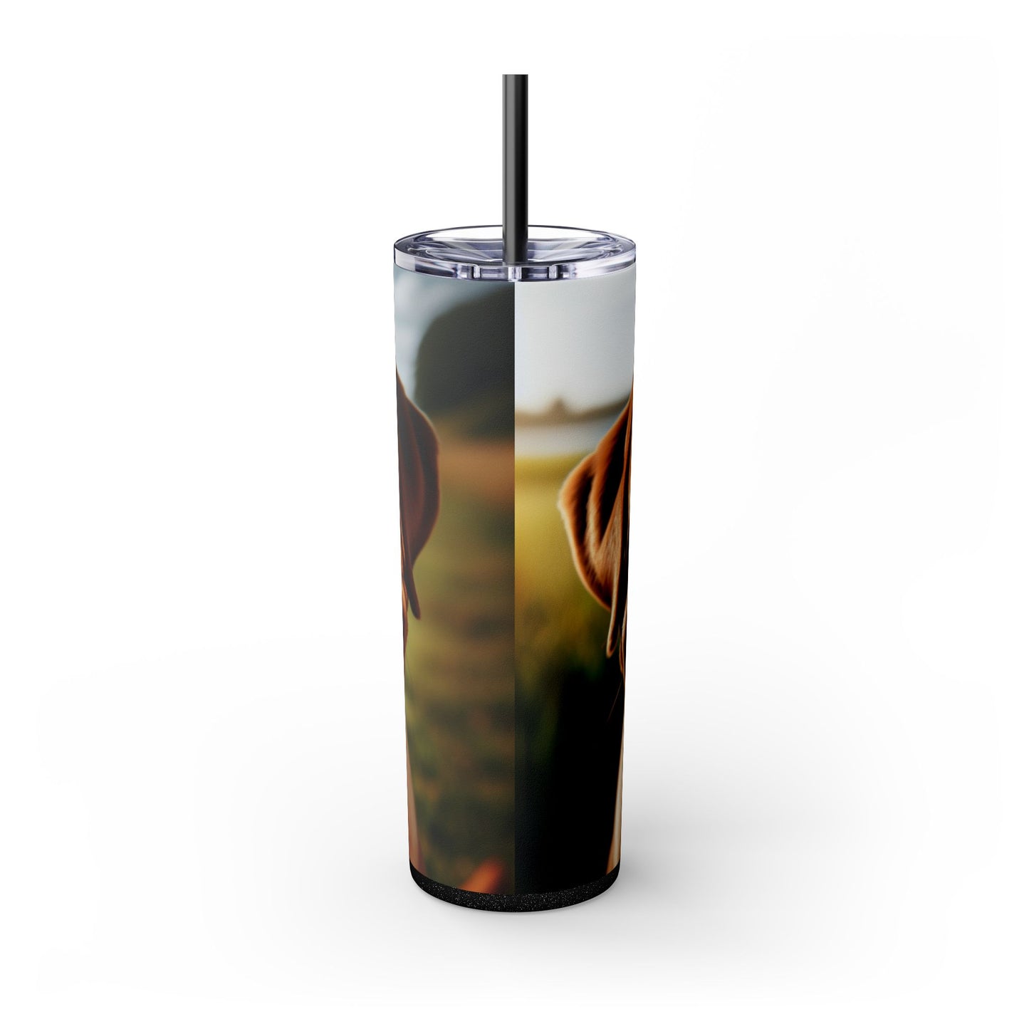 Dogue de Bordeaux Skinny Tumbler with Straw, 20oz