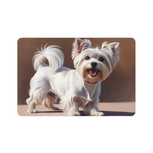 Pet Food Mat (12x18) - Maltese