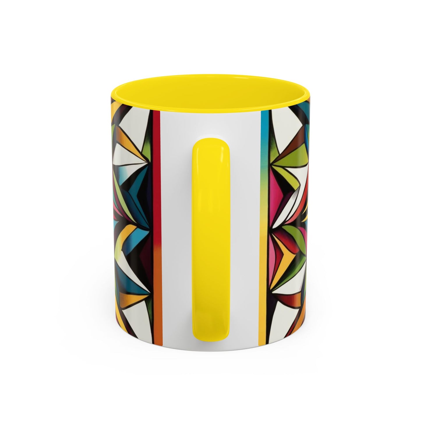 Optical Illusion Accent Mug – Ceramic Coffee Cup