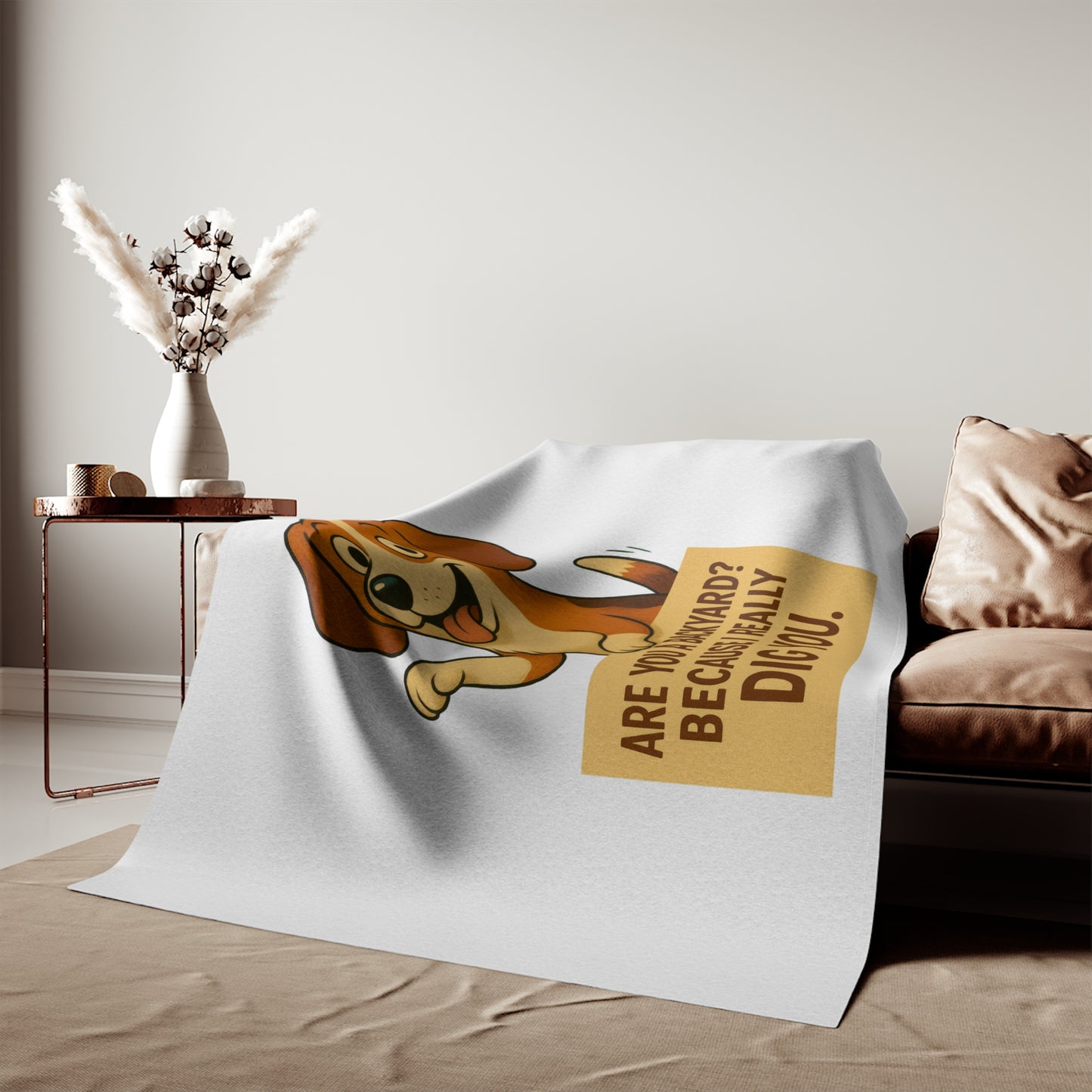 Backyard Dig Sweatshirt Blanket