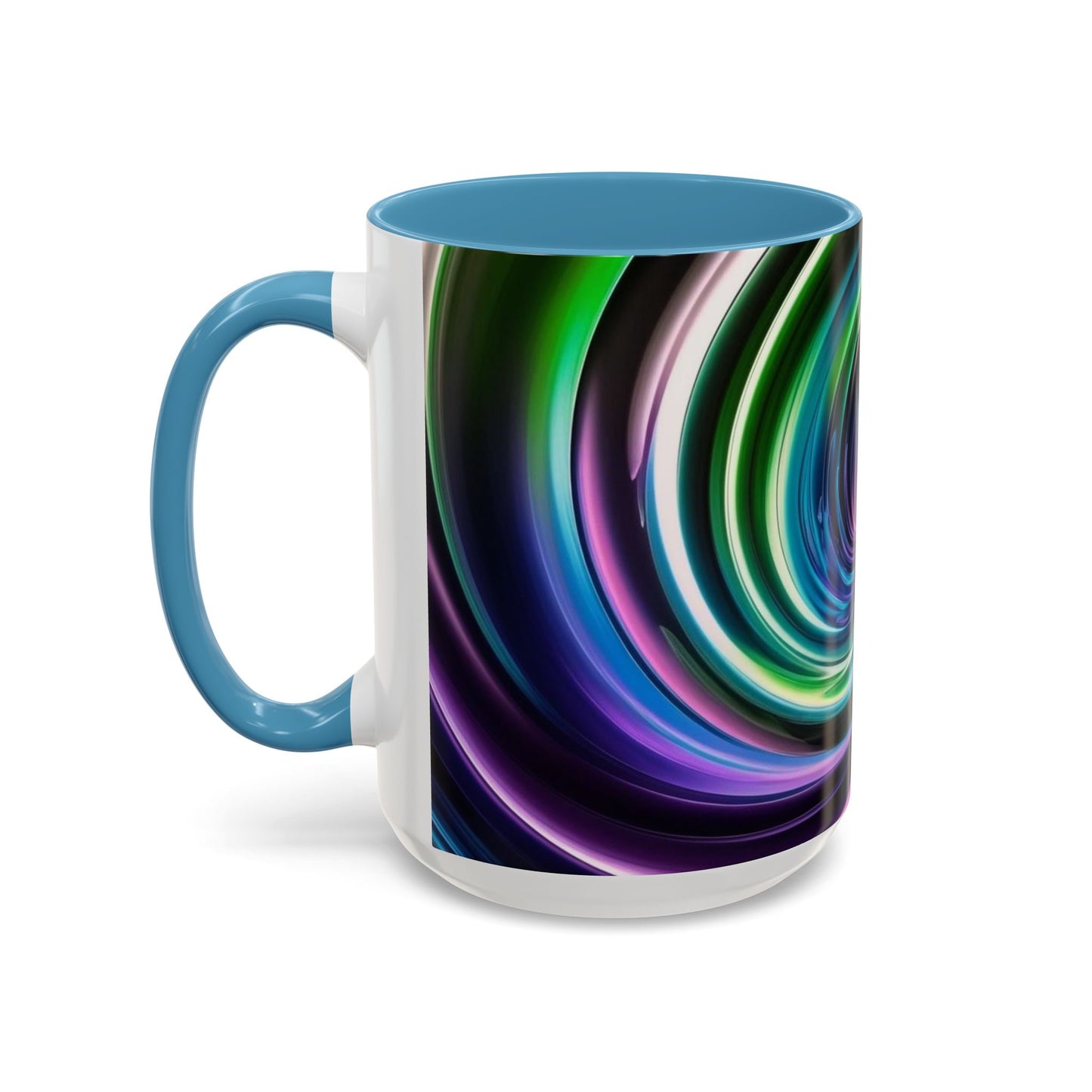 Optical Illusion Accent Mug – Ceramic Coffee Cup