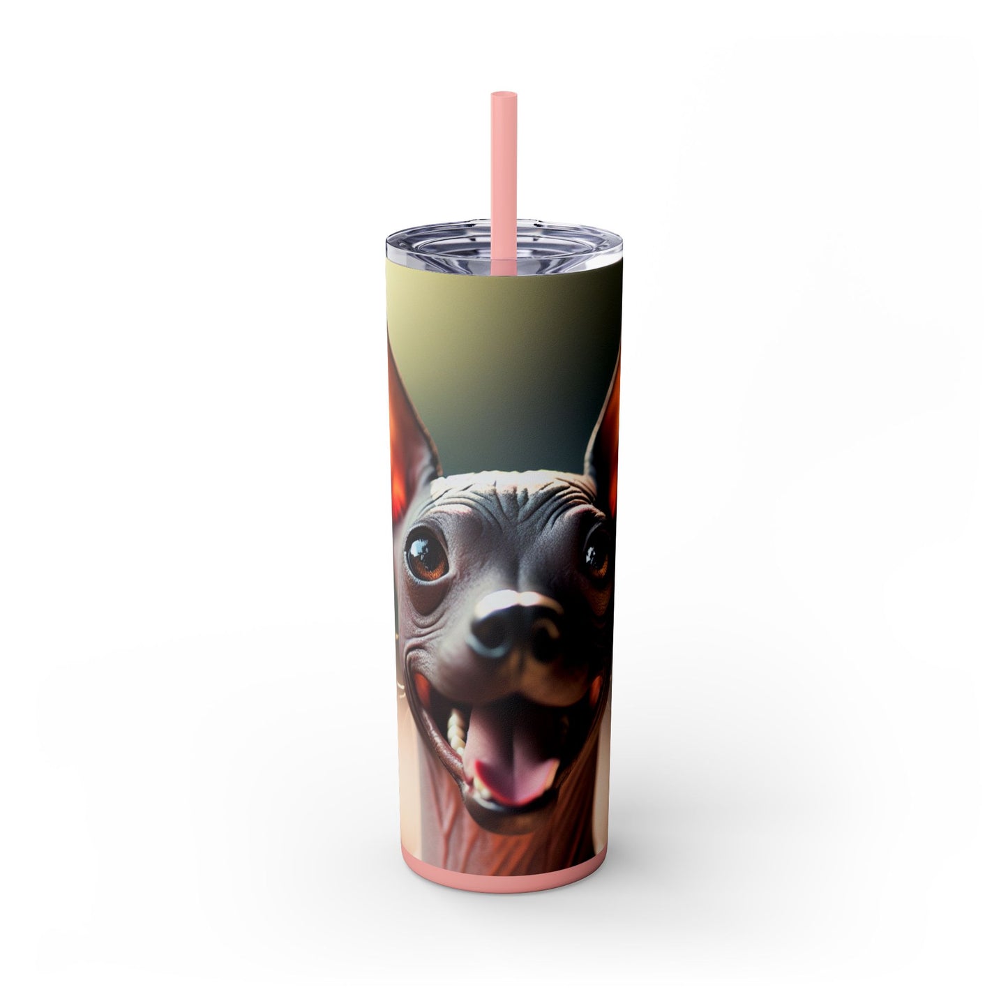 Xoloitzcuintli Skinny Tumbler with Straw, 20oz