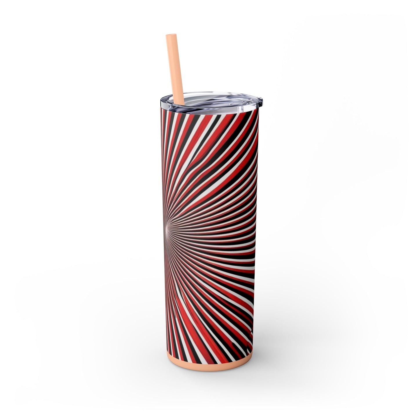 Optical Illusion Skinny Tumbler with Straw, 20oz