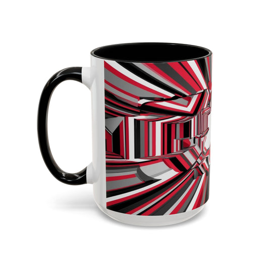 Optical Illusion Accent Mug – Ceramic Coffee Cup