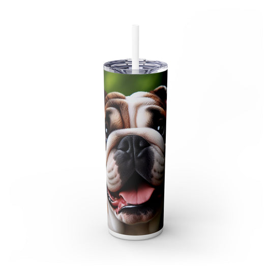 British Bulldog Tumbler with Straw, 20oz