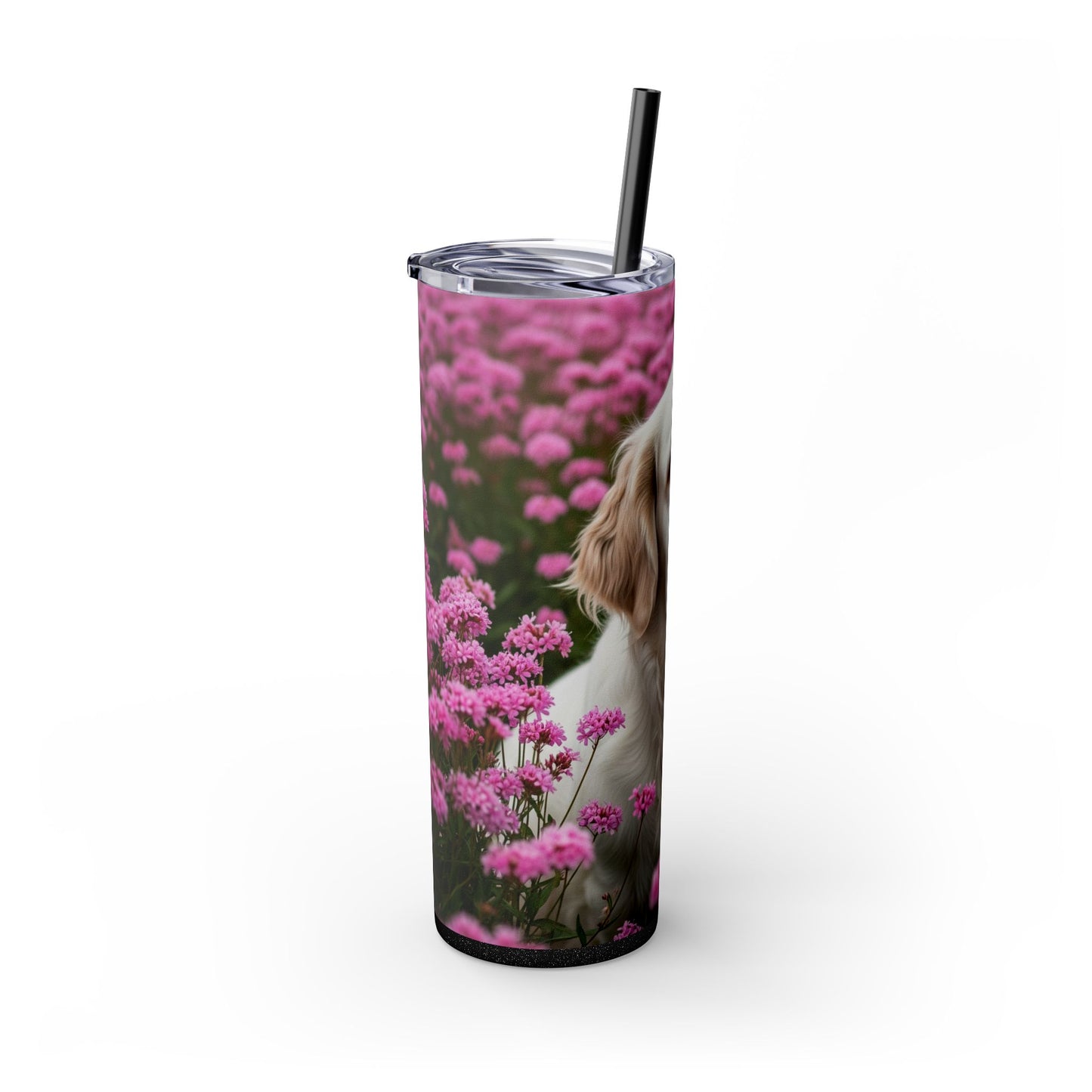 Gobelet isotherme Clumber Spaniel avec paille, 590 ml