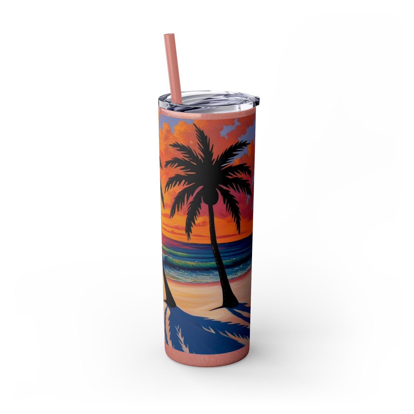 Brilliant Sunrise Skinny Tumbler with Straw, 20oz