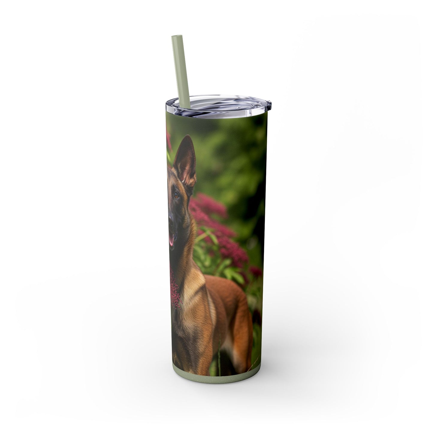 Belgian Shepherd Dog Malinois Tumbler with Straw, 20oz