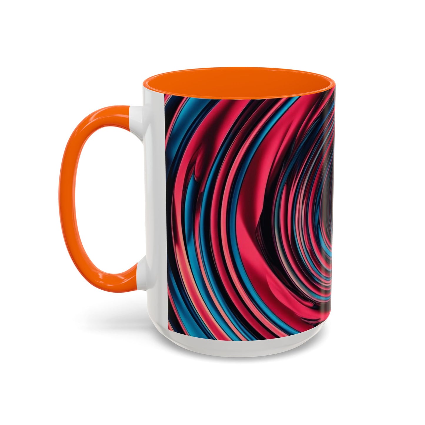 Optical Illusion Accent Mug – Ceramic Coffee Cup