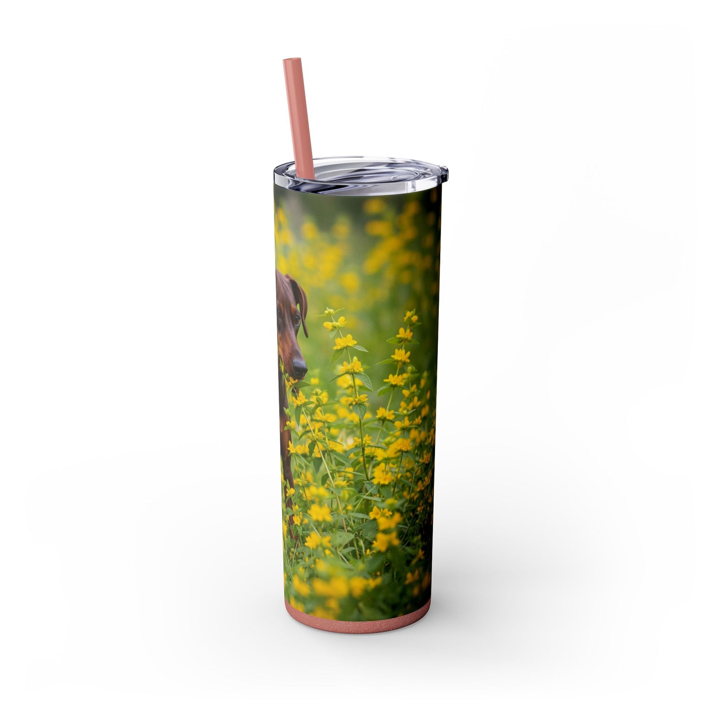 German Pinscher Tumbler with Straw, 20oz
