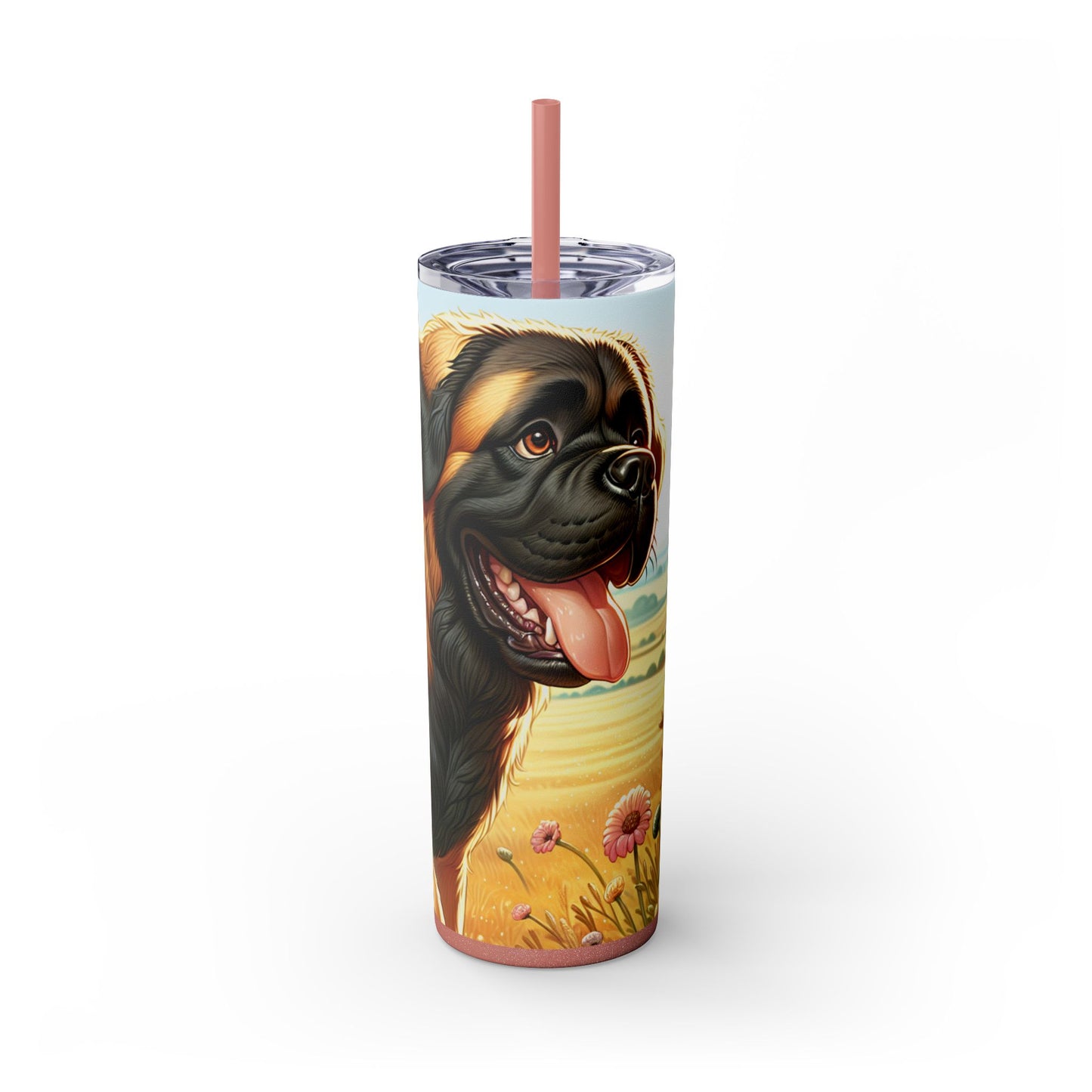 Spanish Mastiff Skinny Tumbler with Straw, 20oz
