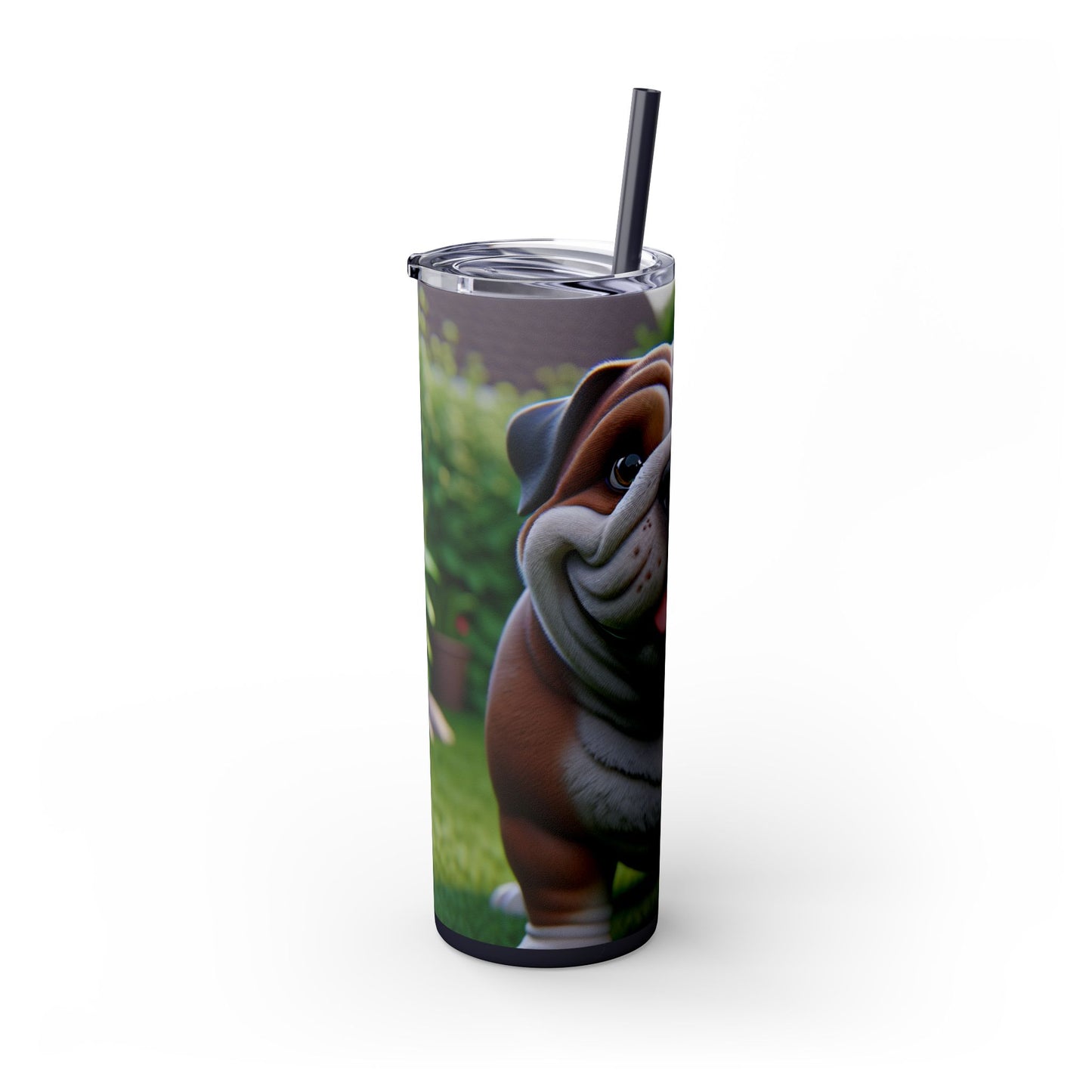 Olde English Bulldogge Tumbler with Straw, 20oz