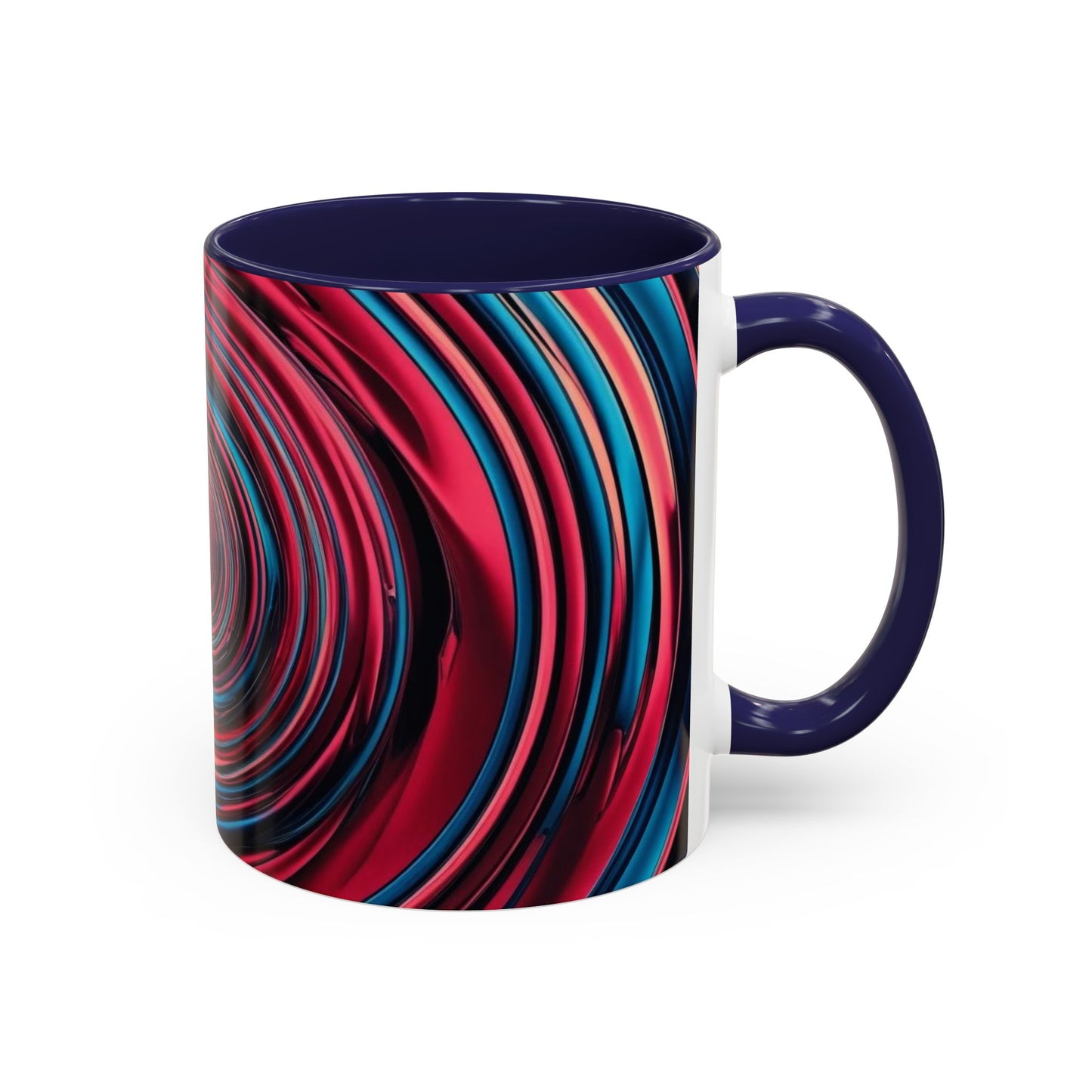 Optical Illusion Accent Mug – Ceramic Coffee Cup