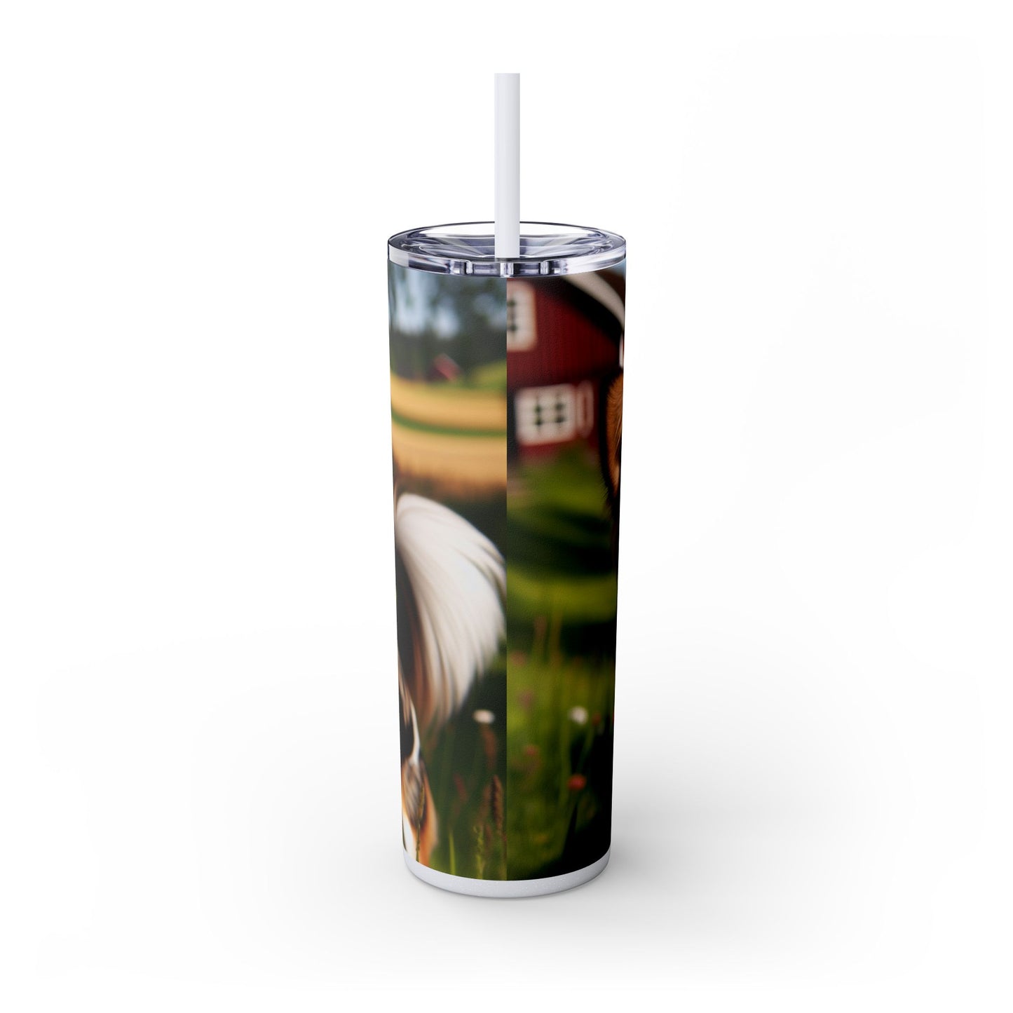 Skinny Tumbler with Straw – 20 oz Stainless Steel Cup
